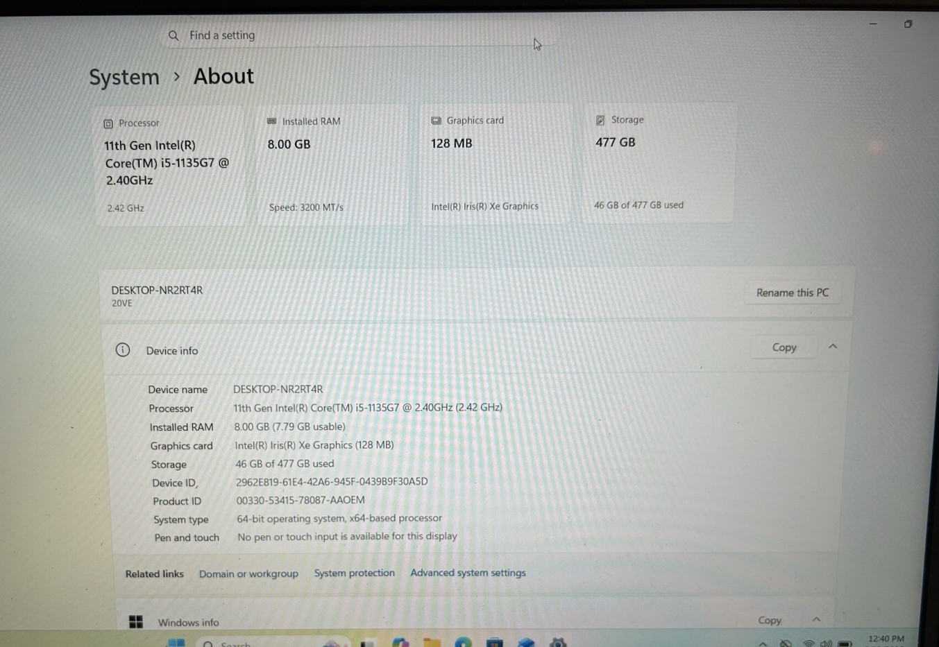 Lenovo ThinkBook 15 G2 ITL Laptop Intel i5-1135G7 | 8GB RAM | 512GB NVMe | W11P
