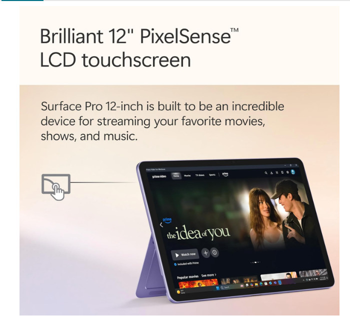 Microsoft Surface Pro 12” 2025 Snapdragon X Plus 16GB RAM 512GB SSD Violet