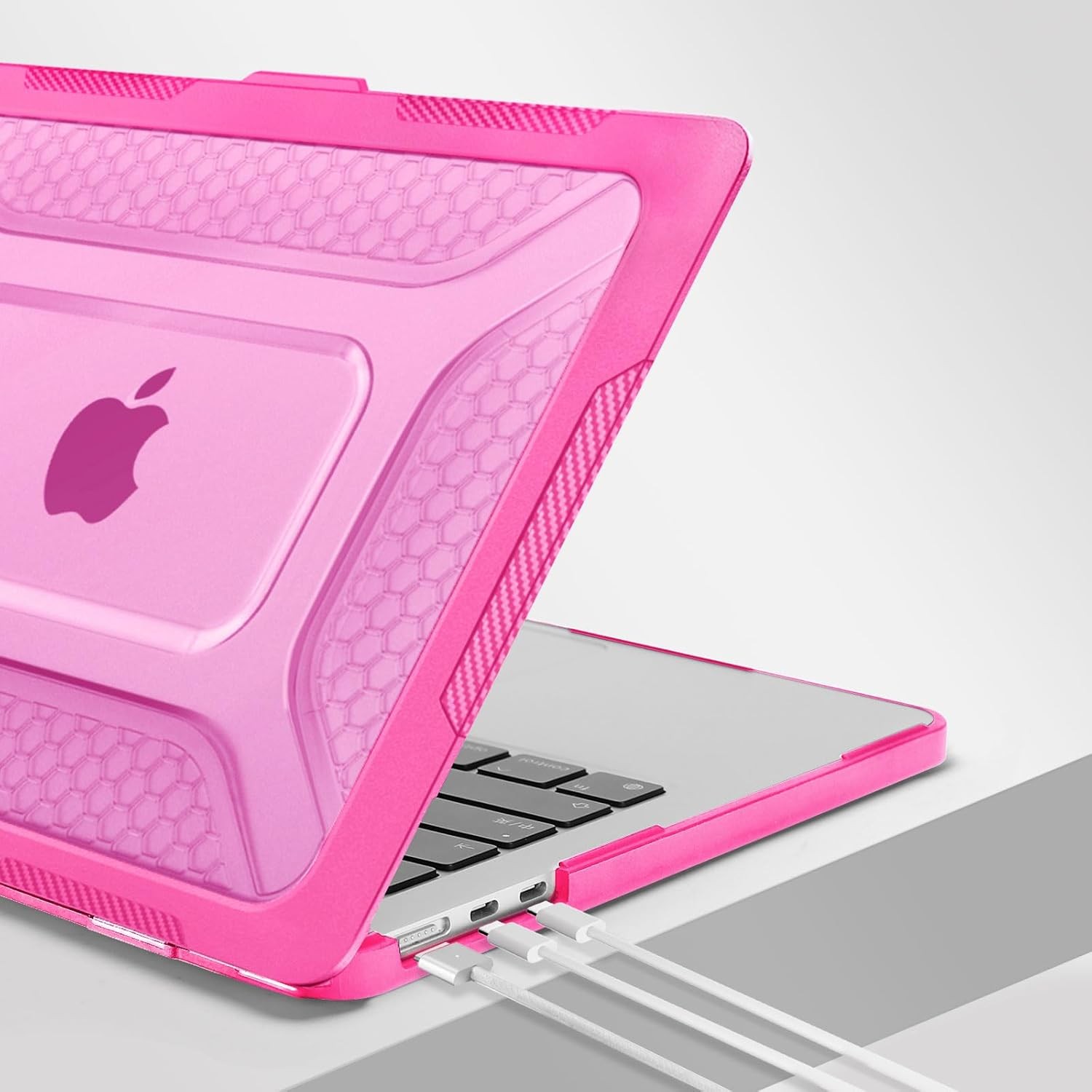 MacBook Air 13 inch Case M5 M4 M3 M2 2025-2022 A3449 A3240 A3113 A2681, Rose Red