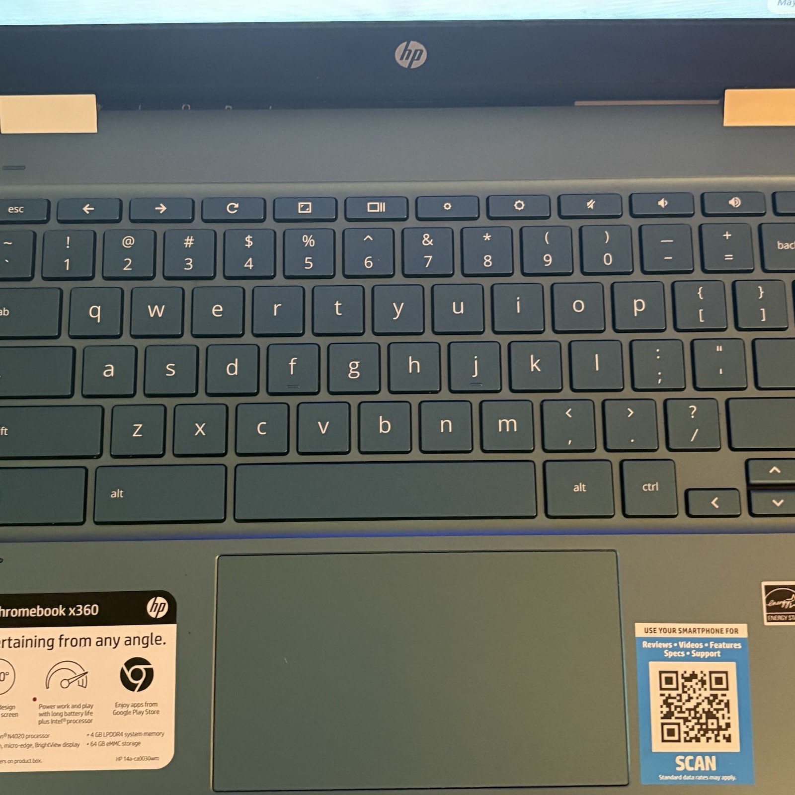 HP Chromebook x360 14a-ca0190wm Celeron N4020 1.1GHz 4GB RAM 64GB eMMC 14″ Touch