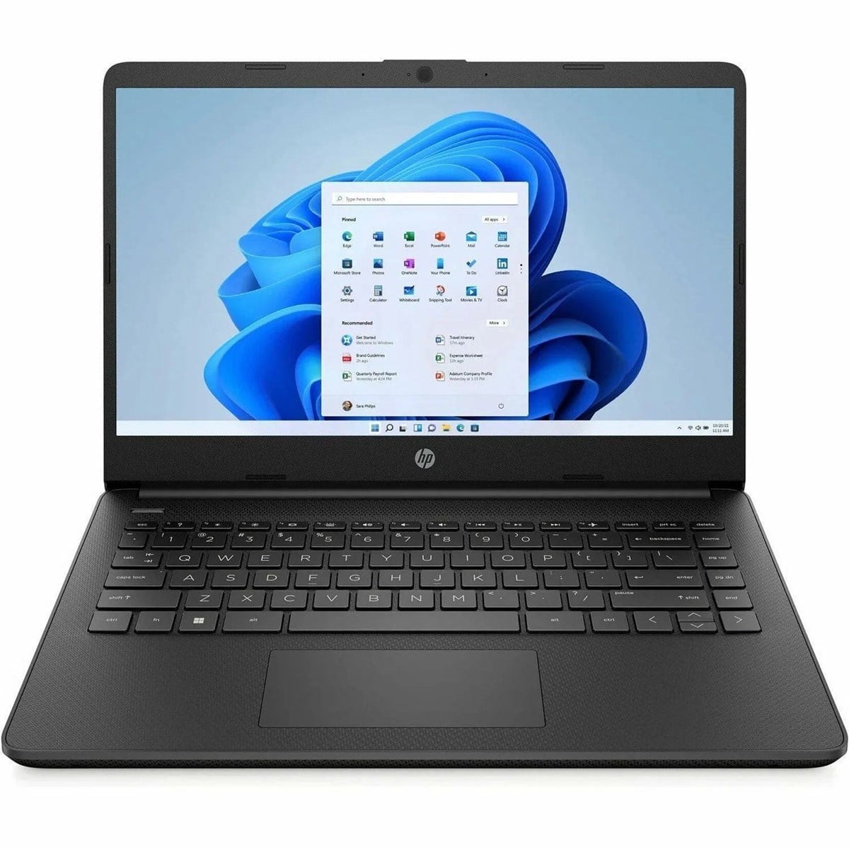 Open box HP 14 inch Laptop, Intel Celeron N4500, Jet Black,(No original box)
