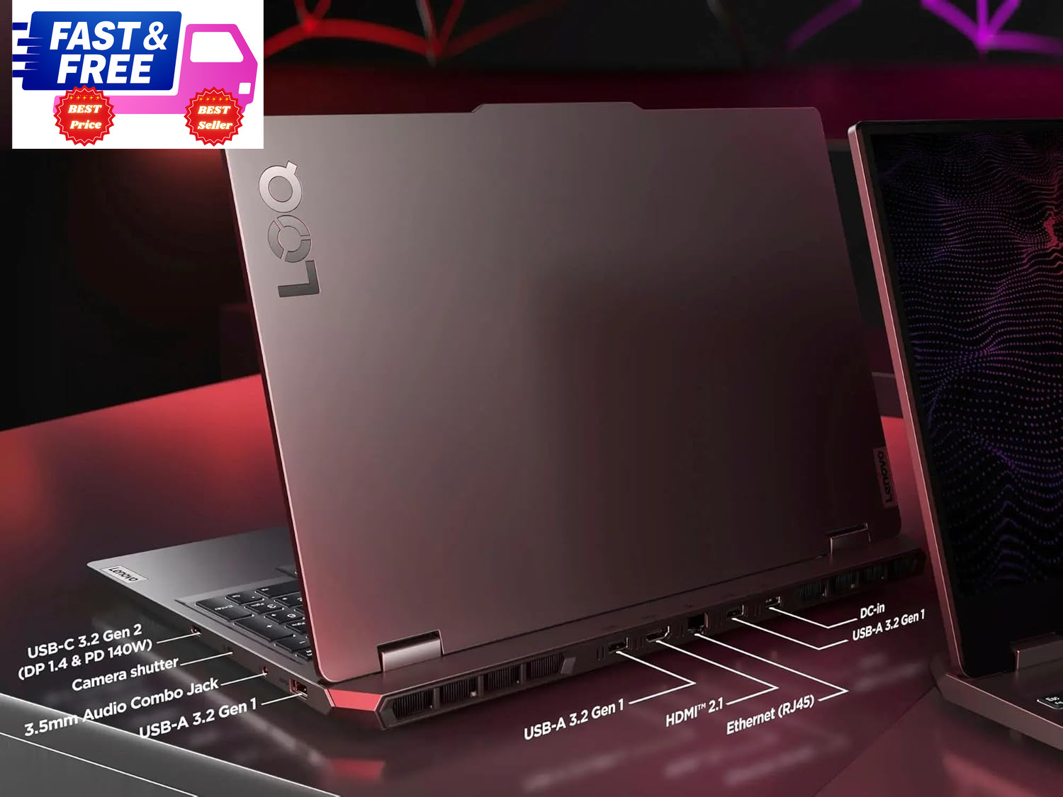 LOQ 15.6″ FHD 144Hz Gaming Laptop i5-12450HX RTX 3050 16GB 512GB SSD Win11 Home