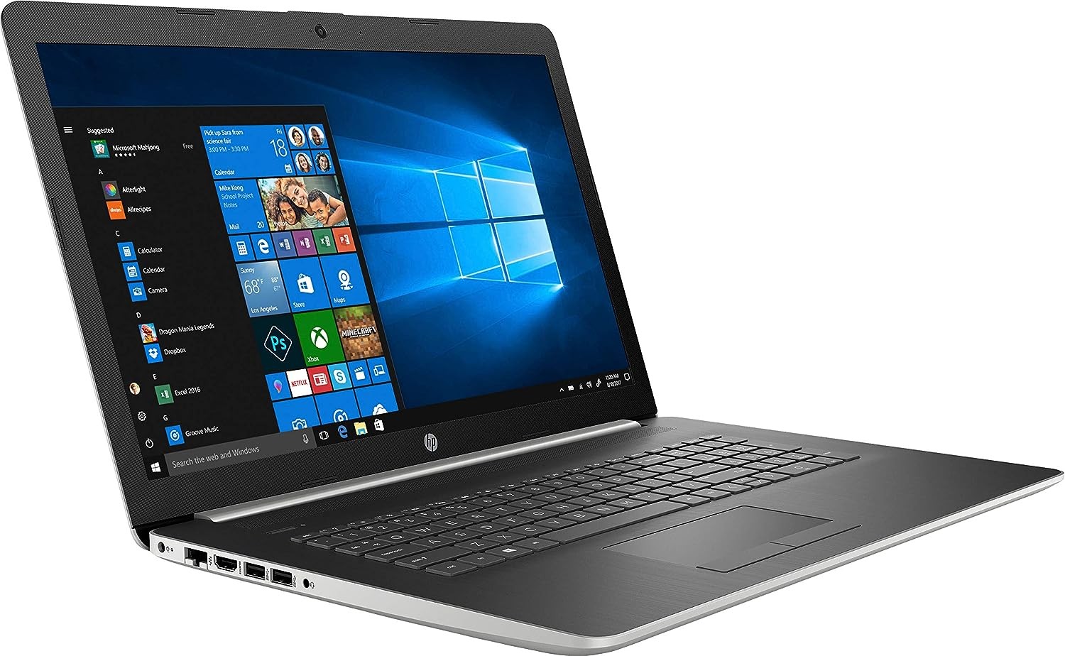 HP 17-by1061st 17.3″ HD BV WLED Laptop Core i3-8145U 1TB HDD W10H Silver D GRADE
