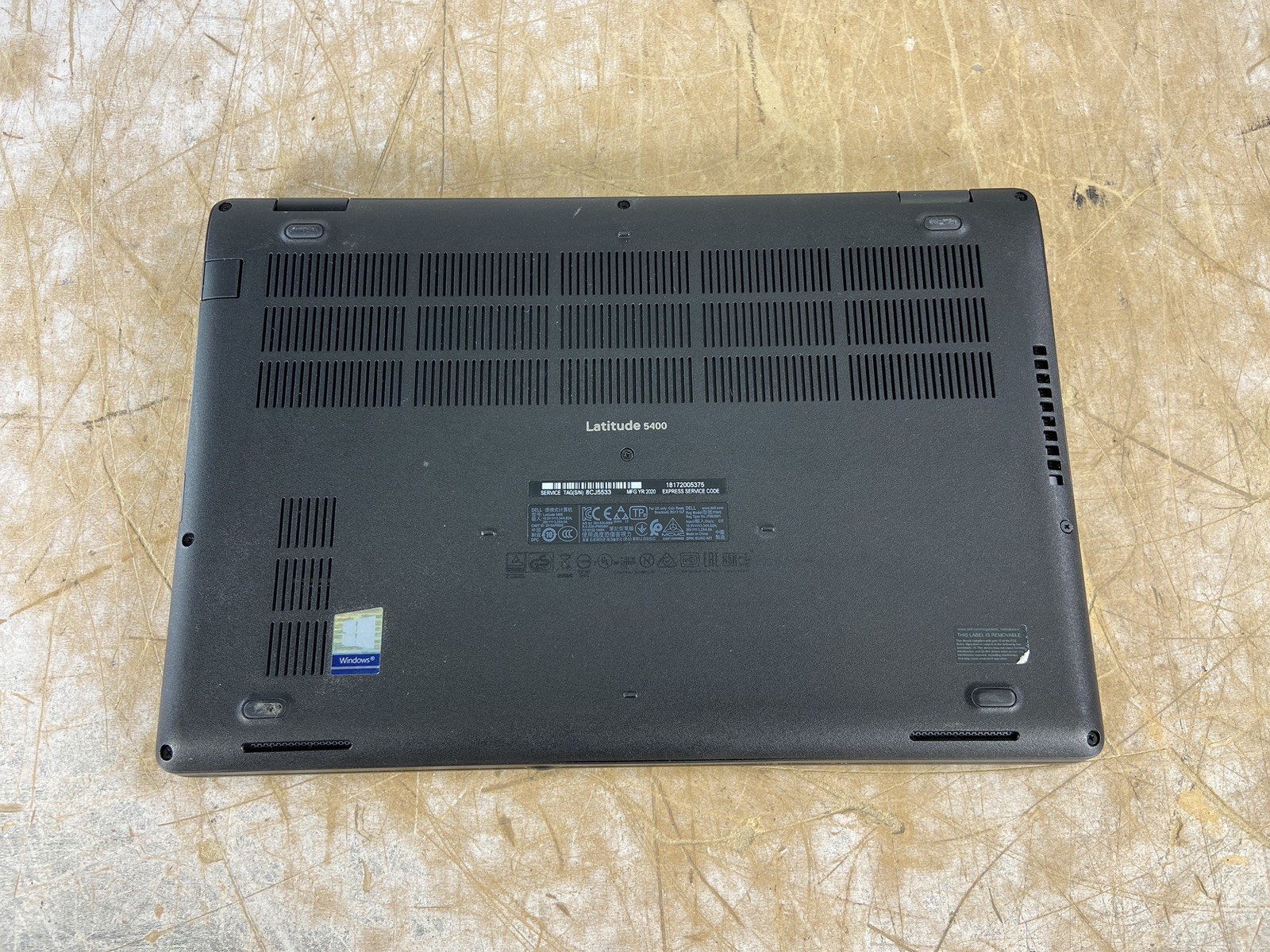 DELL LATITUDE 5400 i7-8665U @ 1.90GHz, 8GB RAM, NO HDD/OS – (FOR PARTS)