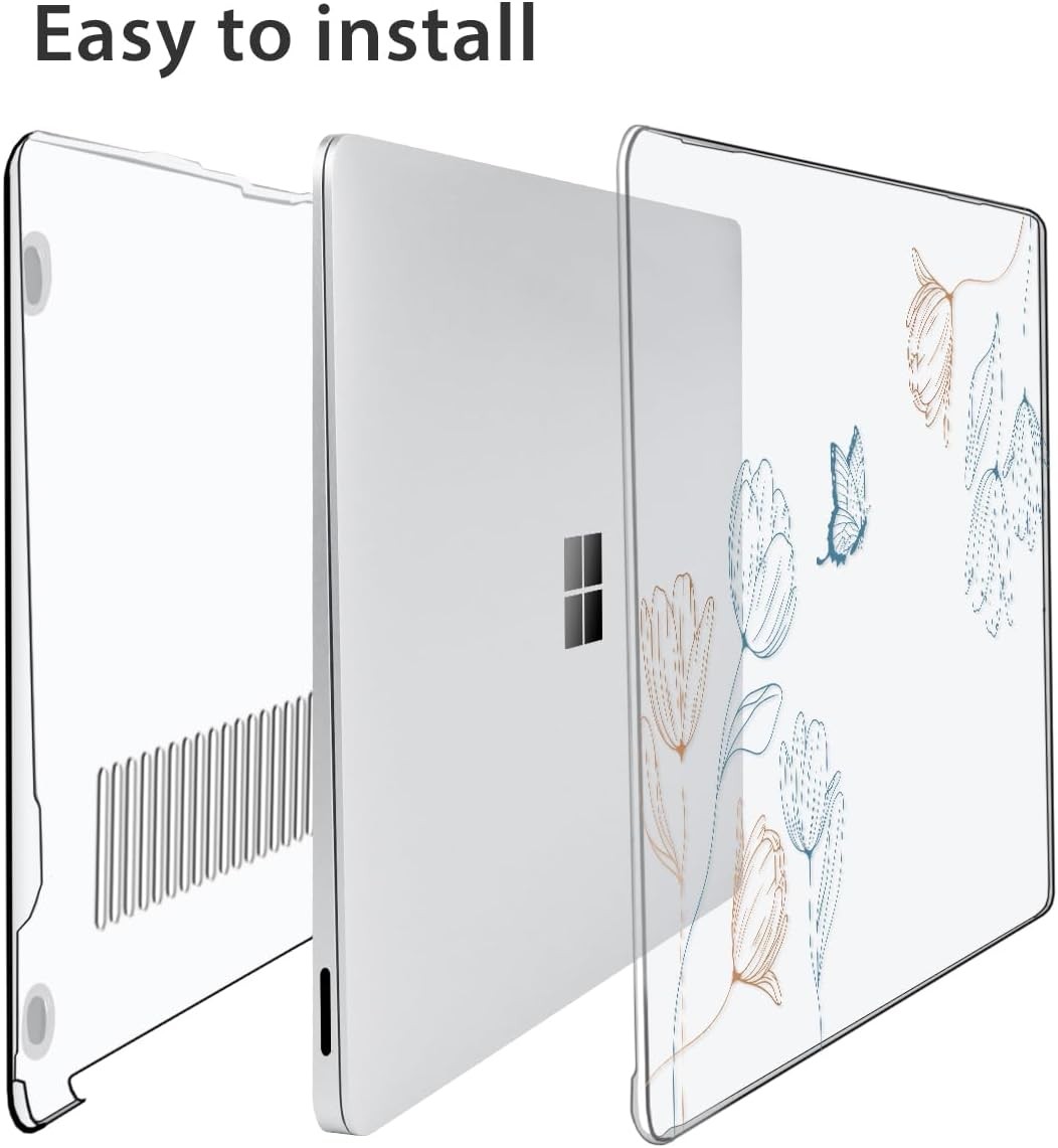 Case for 13.8 inch Microsoft Surface Laptop 7 2024, Hard Shell Case + Covers