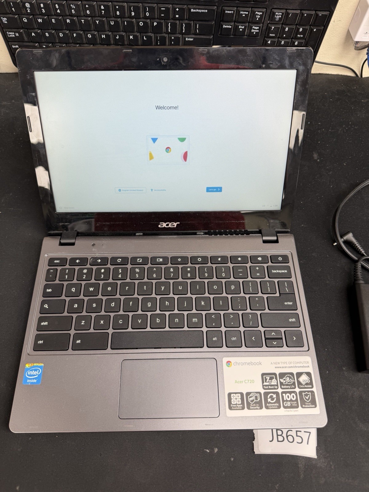 Acer Chromebook C720-2802 ZHN 1.4GHz 16GB SSD Working JB657