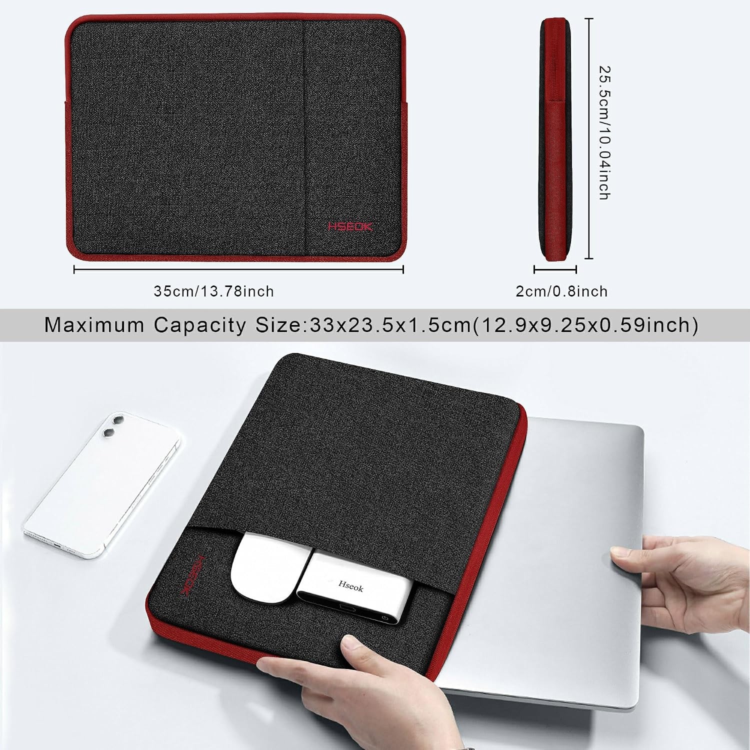 Laptop Case 13.3 14 inch Sleeve, Rainproof & Shockproof for MacBook Pro/Neo 14