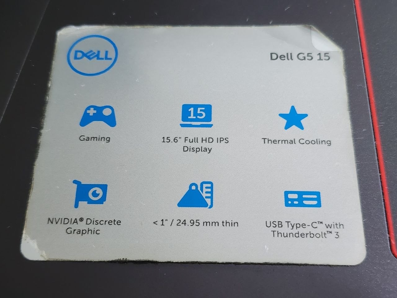 Dell G5 15 G5587 15.6″ intel i5-8300H 8GB DDR4 2666 128GB SSD + 1TB HDD LPV005