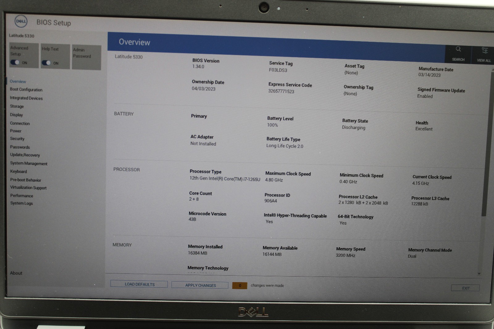 Dell Latitude 5330 i7-1265U @ 1.8 GHz 16GB RAM 512GB SSD W11P