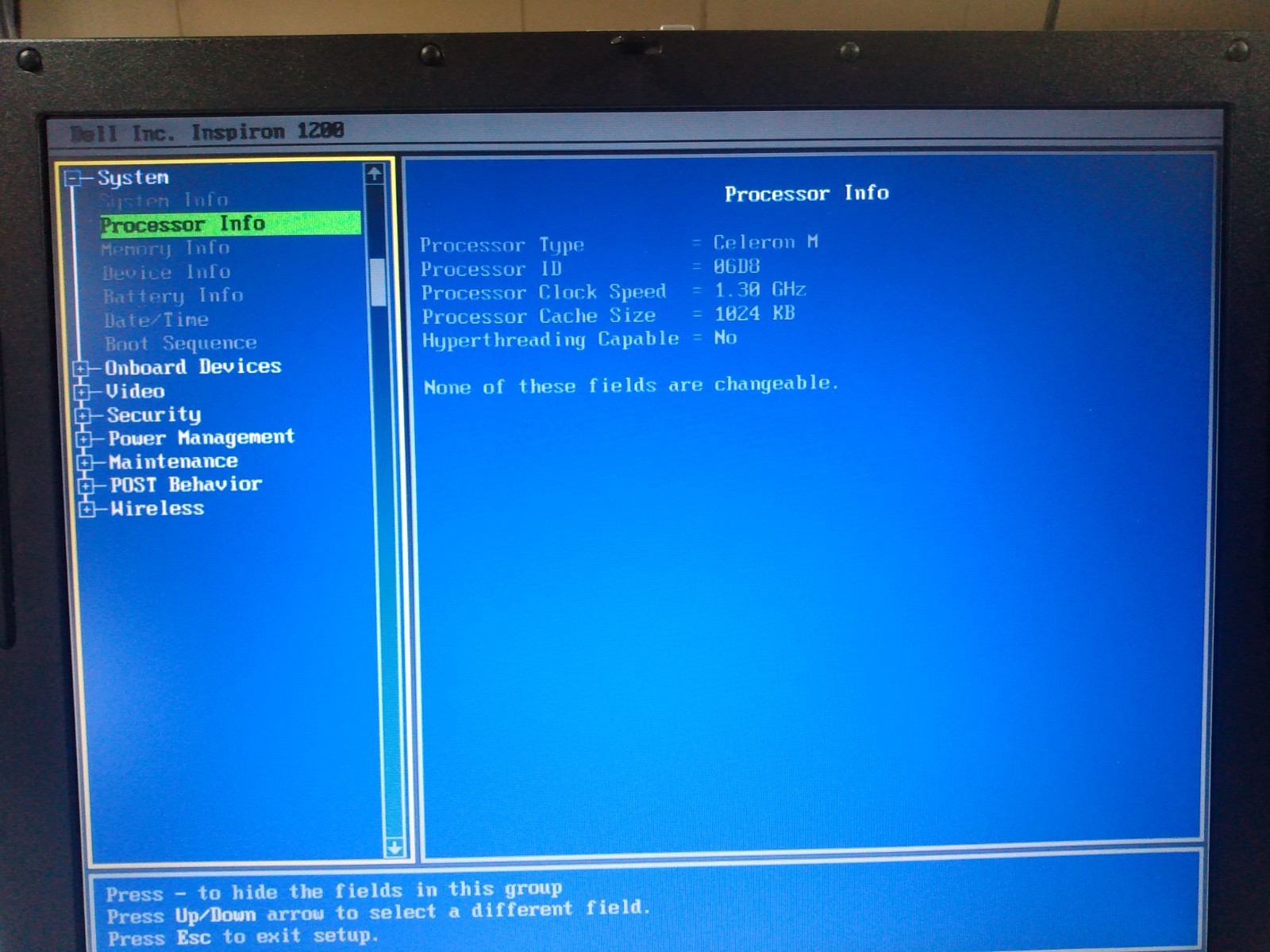 Dell inspiron 1200 pp10s laptop