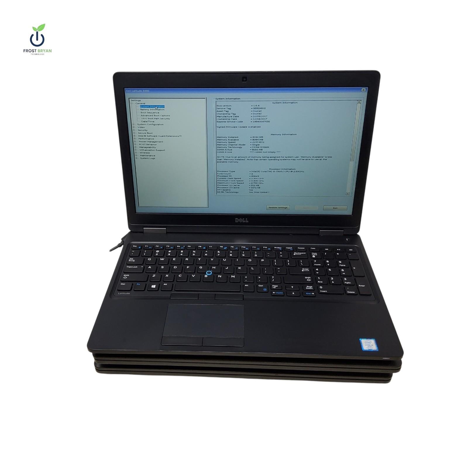 Lot of 3 Dell Latitude 5580 Laptops i5-i7 7th Gen 8/16GB No OS Grade D [READ]
