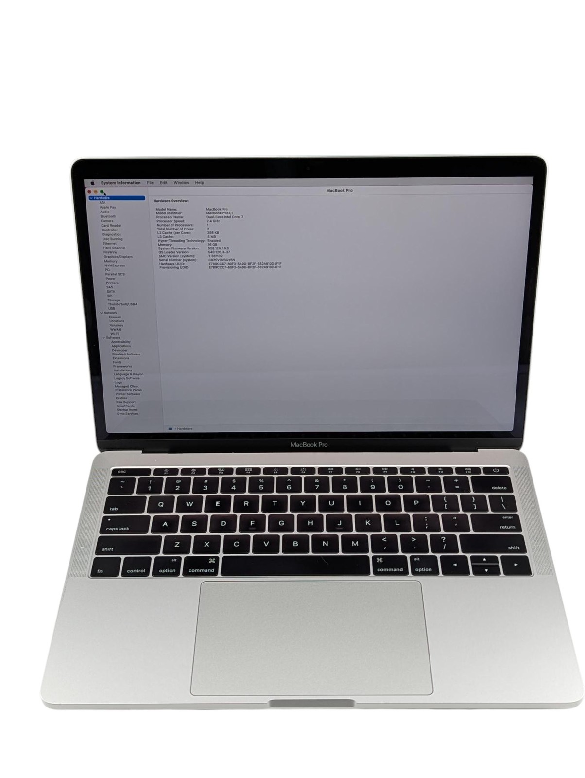 APPLE MACBOOK PRO A1708 2016 13″ i7 2.4GHz 16GB 256GB – Grade D