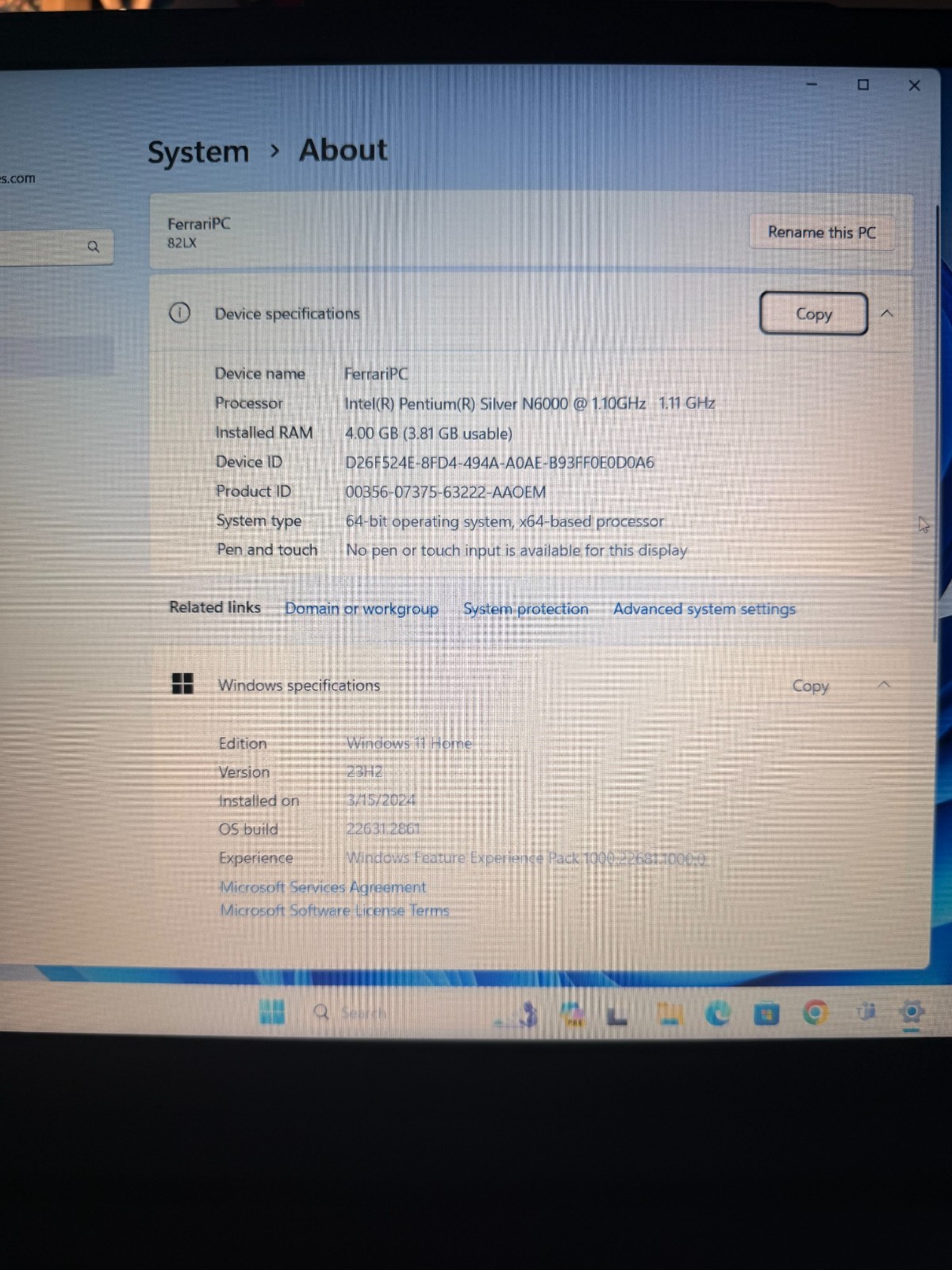 Lenovo IdeaPad 1i 15.6″ Laptop 4GB 128GB Intel Pentium Silver N6000 1.10 Ghz