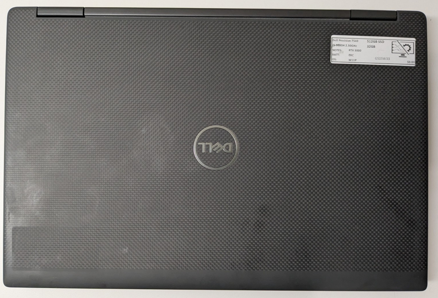 Dell Precision 7540 15.6″ i9-9880H 2.30GHz 32GB 512GB SSD W11P RTX 3000 GS1SW33
