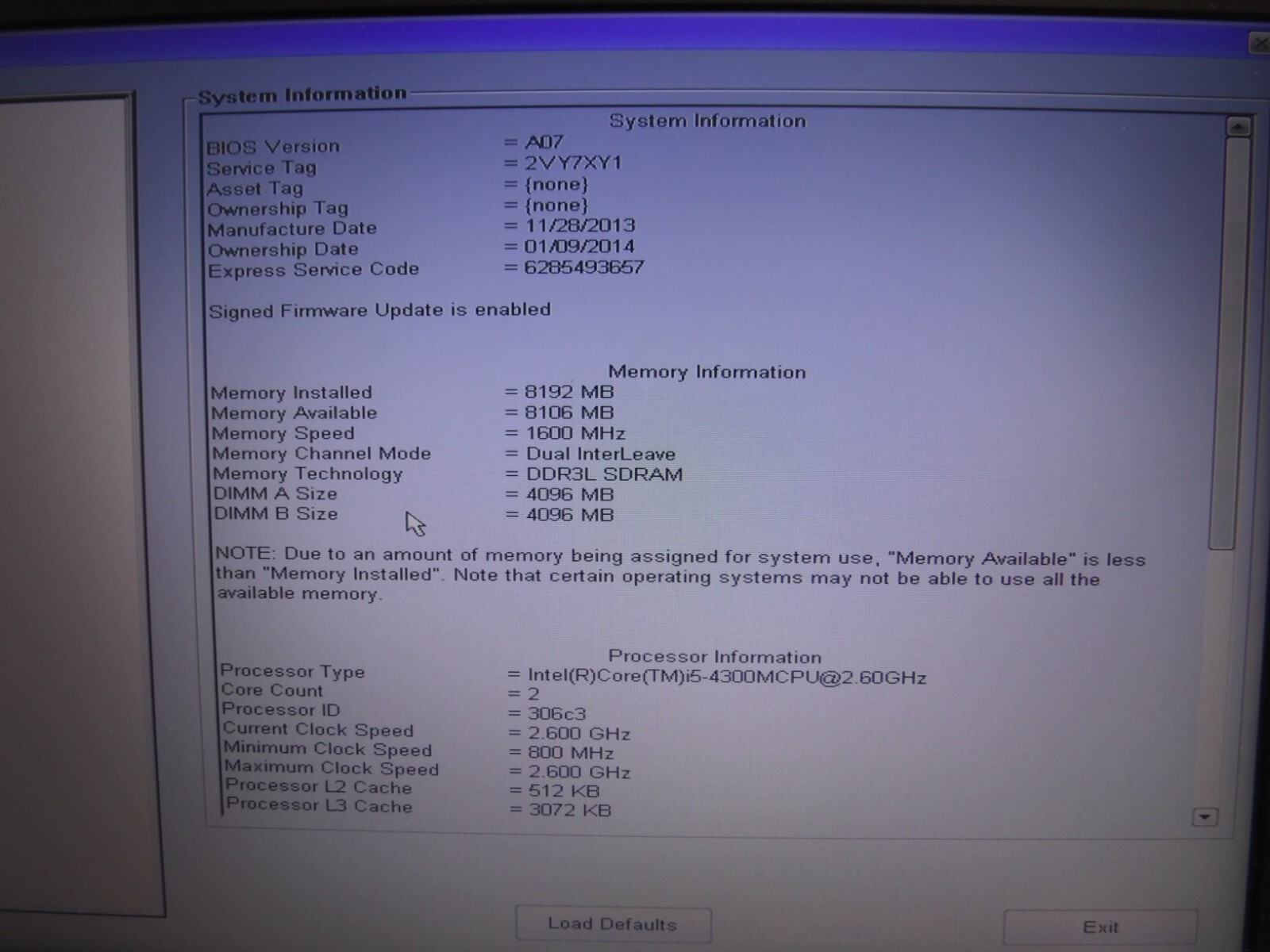 Dell Latitude E6440 14″ | 2.60GHz Dual Core i5-4300M | 8GB DDR3 RAM NO OS NO HHD