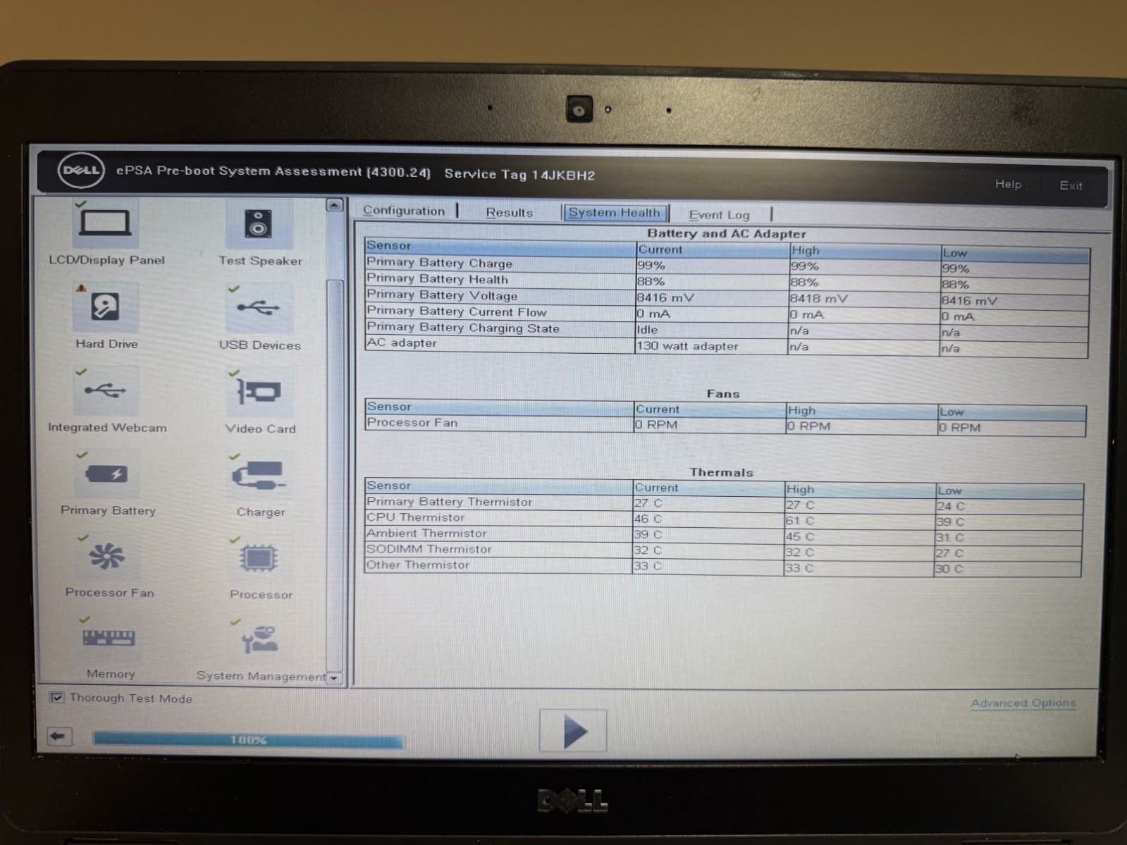 Dell Latitude E7470 Laptop Intel i7 6th Gen No HD/OS/AC Adapter- Swollen Battery