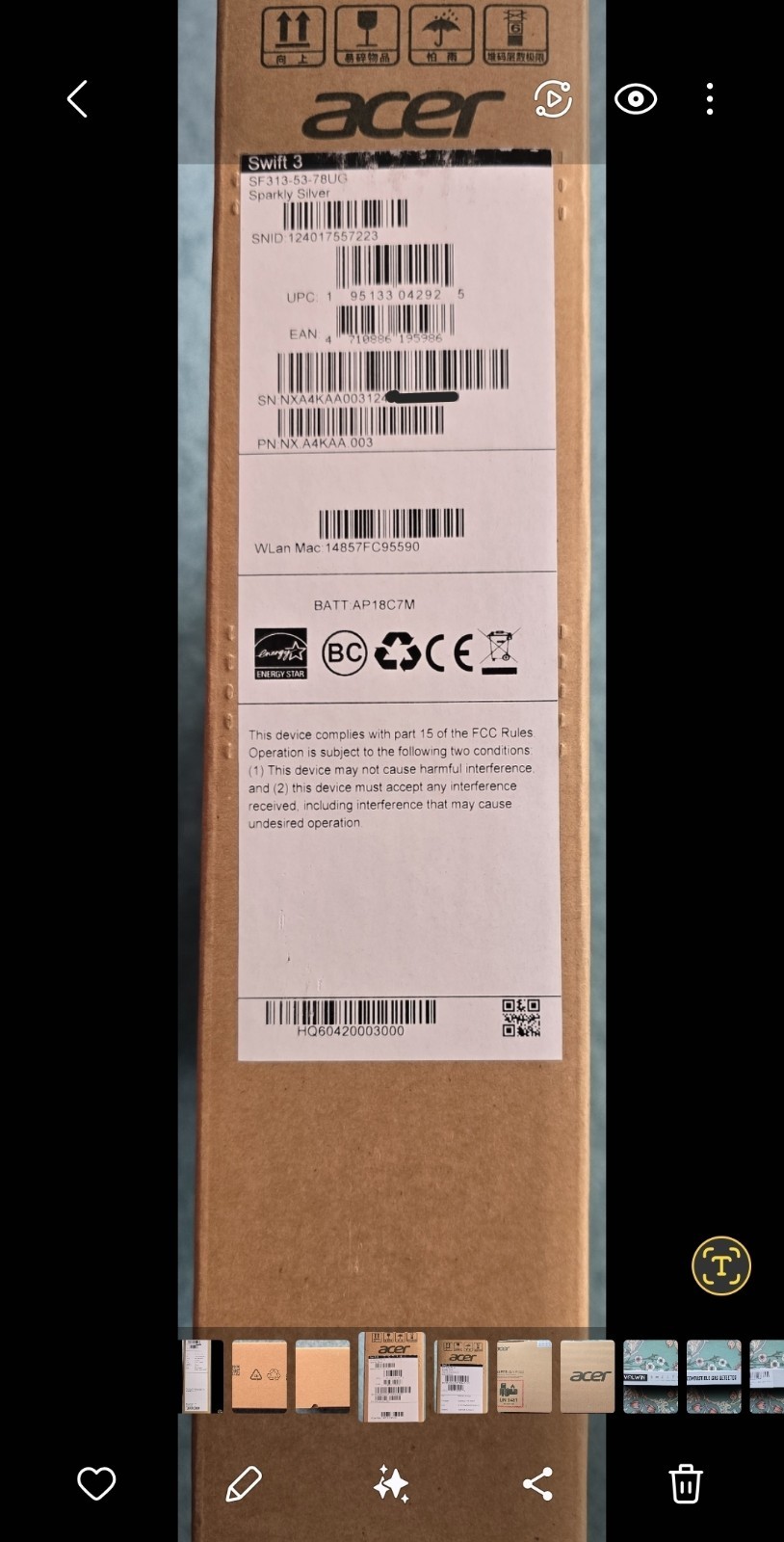 New Acer 13.5″ Swift 3 Laptop IPS LCD Core i7-1165G7 8GB 512GB SSD SF313-53-78UG