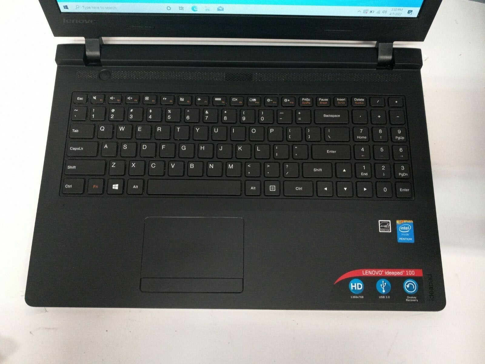 Lenovo IdeaPad 100-15IBY 15.6″ Intel Pentium N3540 2.16GHz 4GB Ram BT DVD Win10H