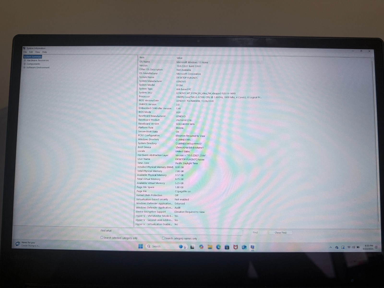 Lenovo Ideapad Flex 6-14IKB Intel Core i5-8250U 8GB RAM 240GB SSD GeForce MX130
