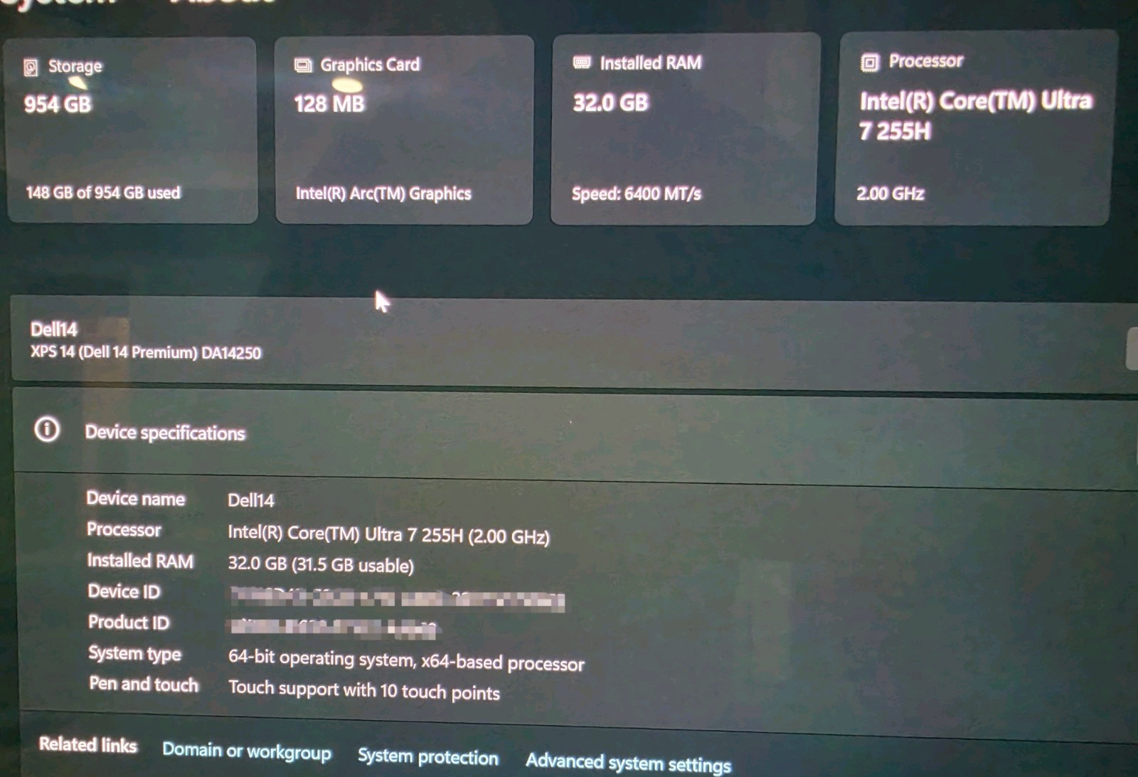 Dell 14 Premium 14.5″ 3.2K OLED Touch Core Ultra 7 255H 32GB 1TB ARC GPU