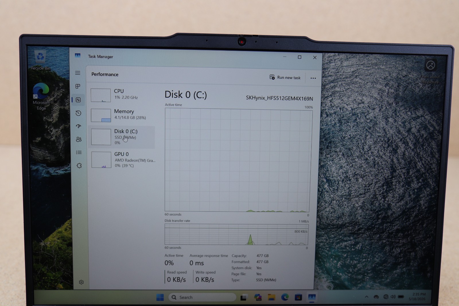 14″ Lenovo ThinkPad E14 Gen 6 (Touch) / Ryzen 7-7735U / 16GB / 512GB (286)