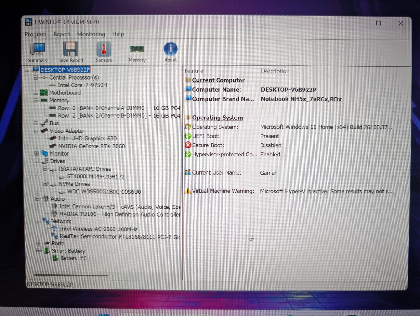 Clevo Sager NH58R | i7-9750H 32GB RAM 500GB SSD + 1TB HD | FHD@240Hz RGB Backlit
