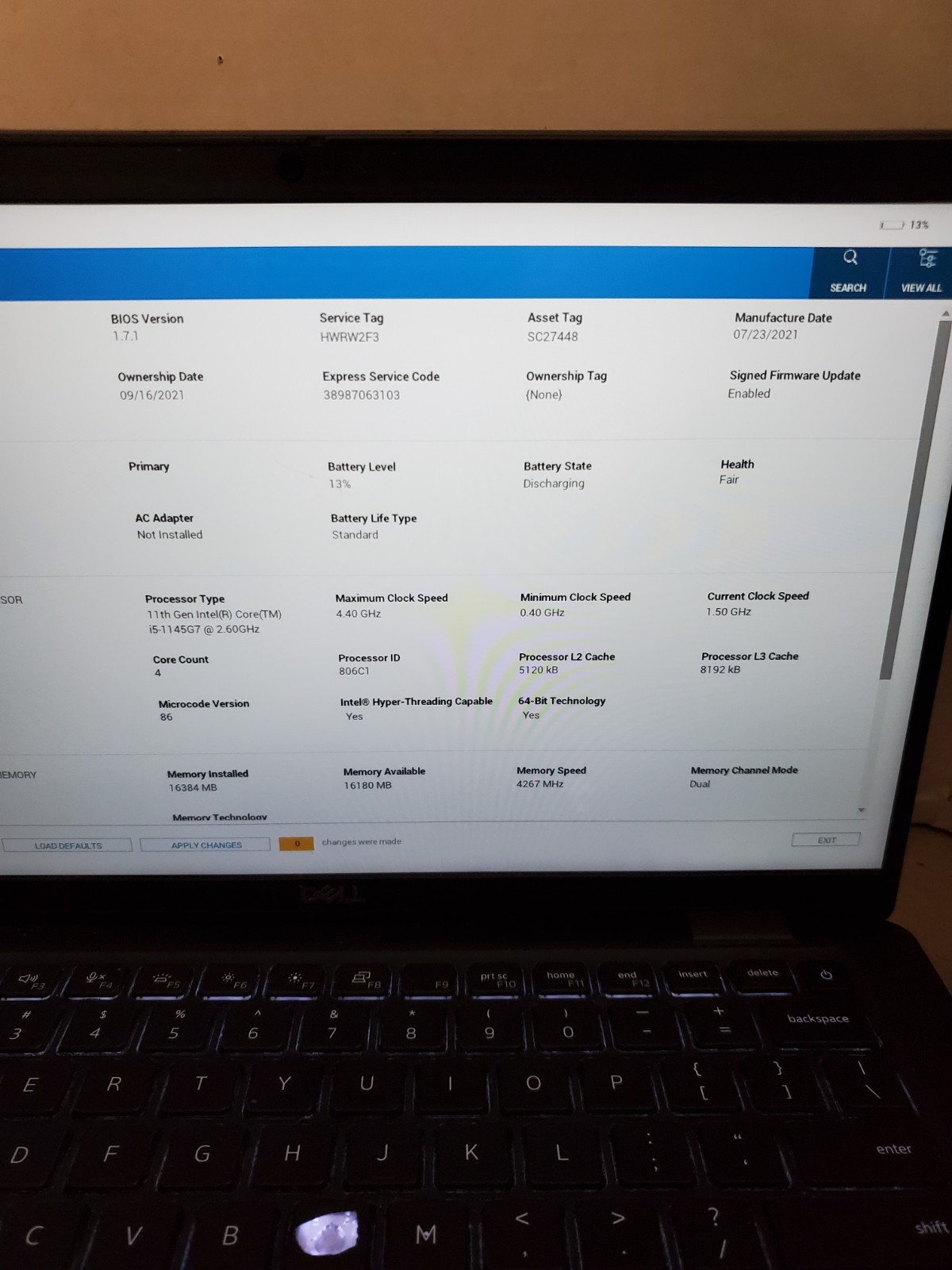 Dell Latitude 7420 14″ Laptop i5-1145G7 2.60GHz 16GB 256GB SSD Win11 #69
