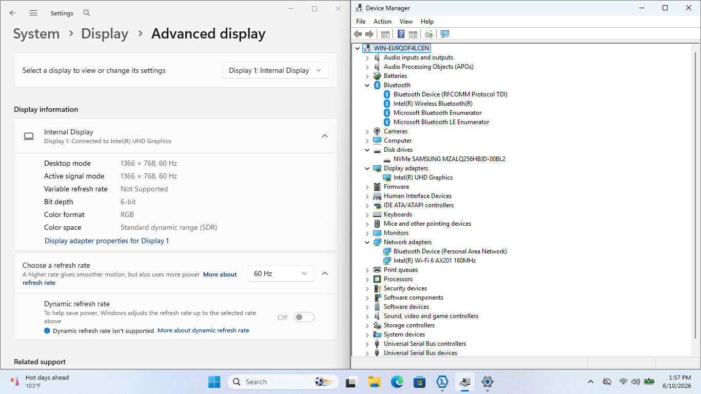 Lenovo ideapad 3-15ITL05 15″ HD Touch I3-1115G4 256GB SSD 8GB W11 Webcam