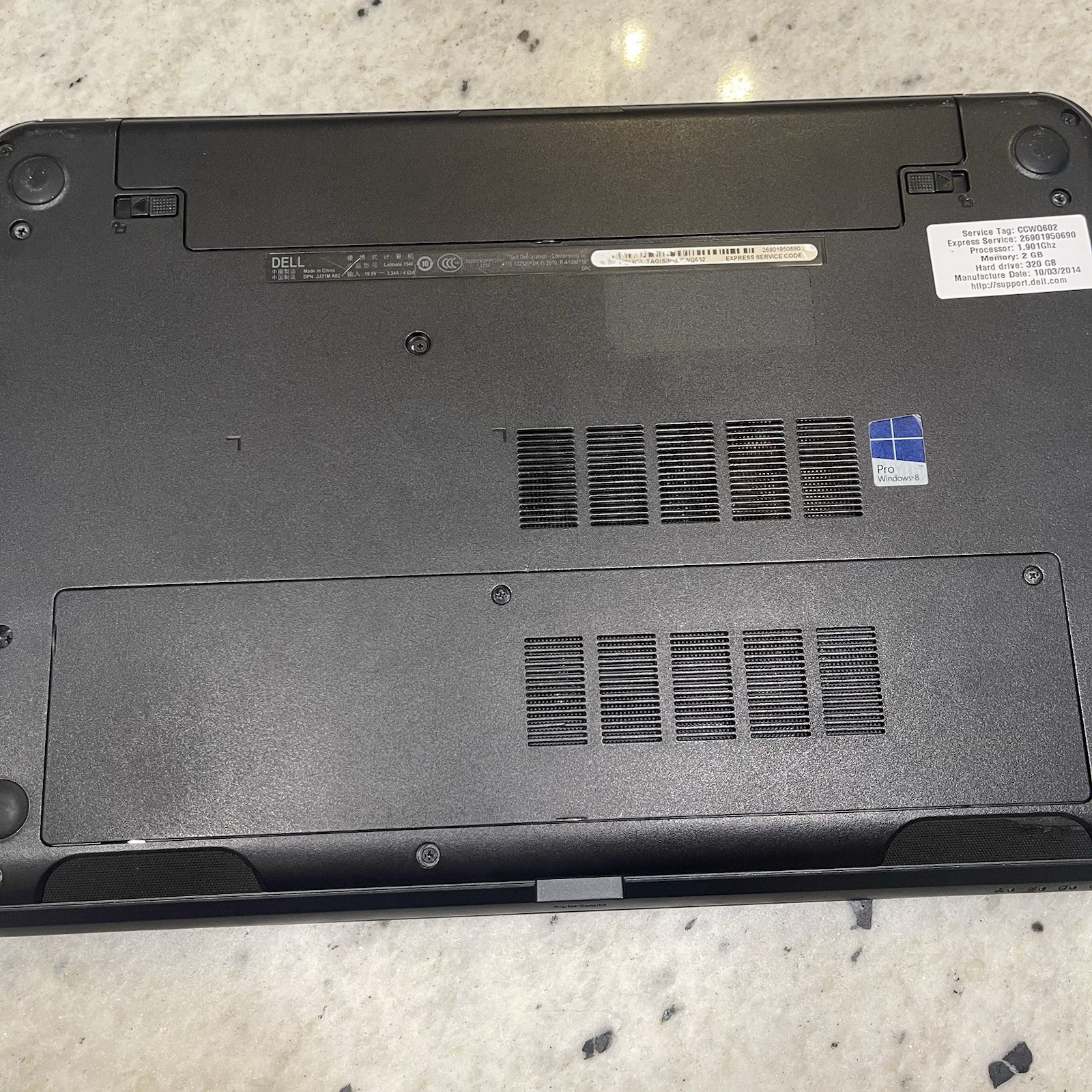 Dell Latitude 3540| Intel Core i3-4030U| No Ram No HDD Tested Boots Bios