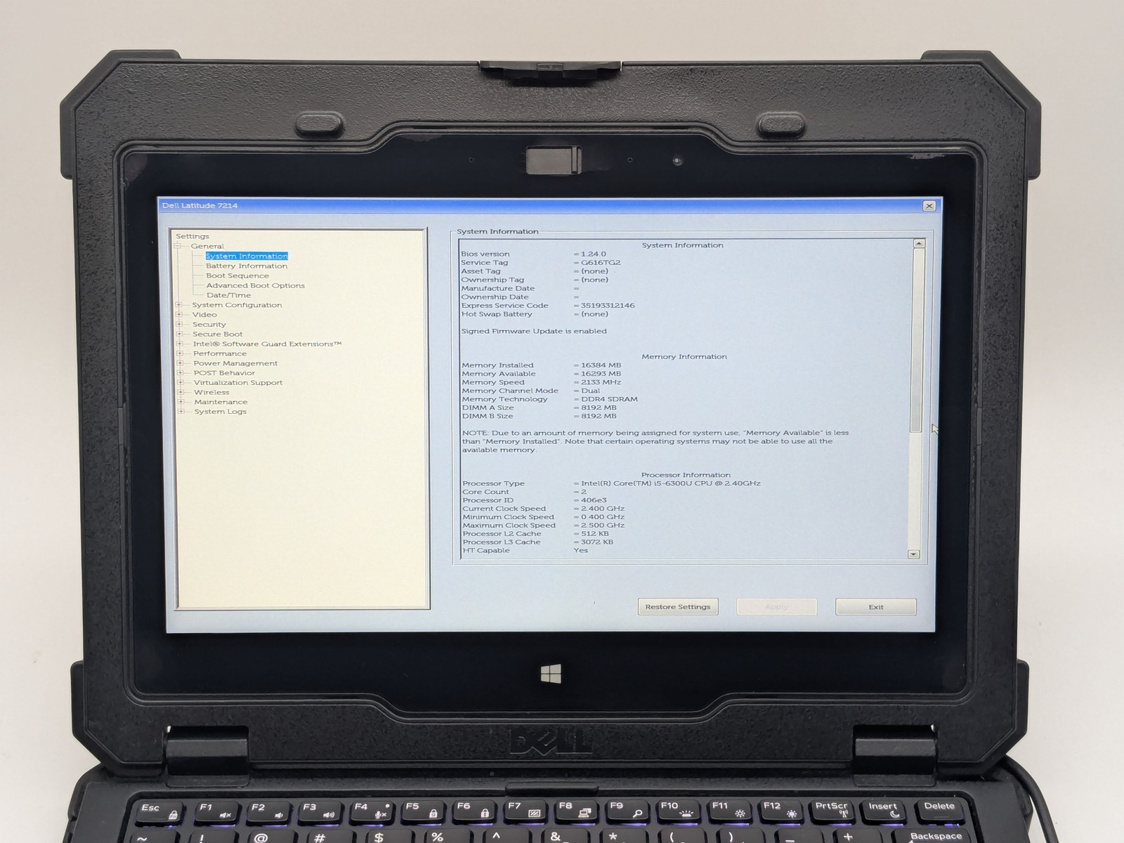 Dell Latitude 7214 12″ HD Touch I5-6300U 16GB RGB Motherboard Palmrest *READ*