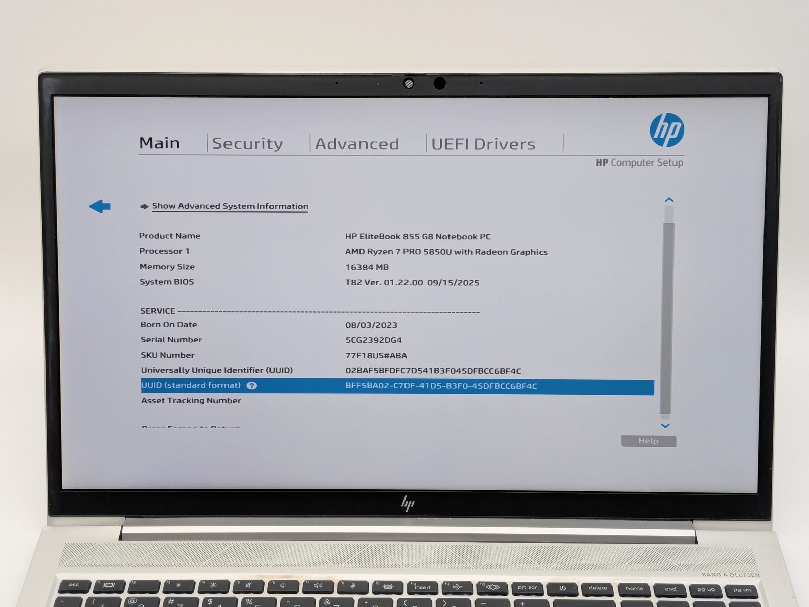 HP EliteBook 855 G8 15″ FHD Touch RYZEN 7 PRO 5850U 512GB SSD 16GB W11 Backlit