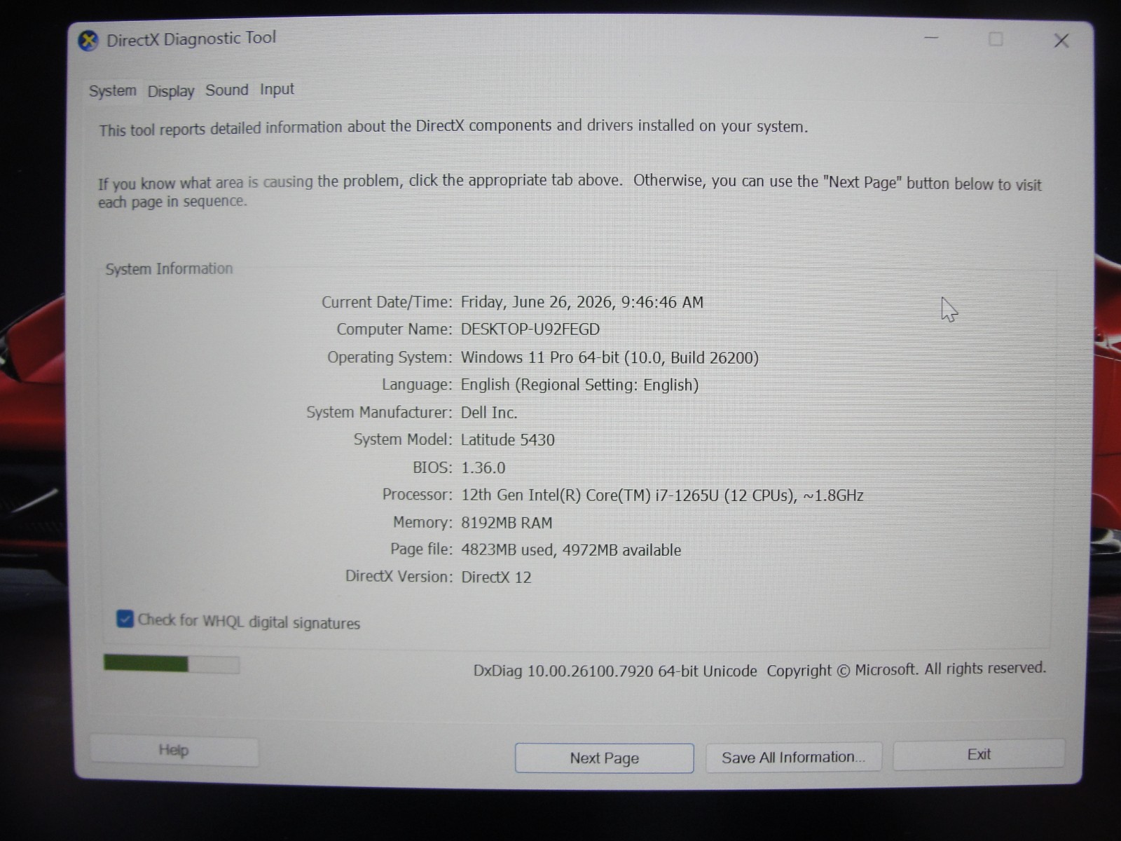 Dell Latitude 5430 14″ FHD Intel Core i7-1265U 1.8GHz 8GB RAM 512GB SSD +PA