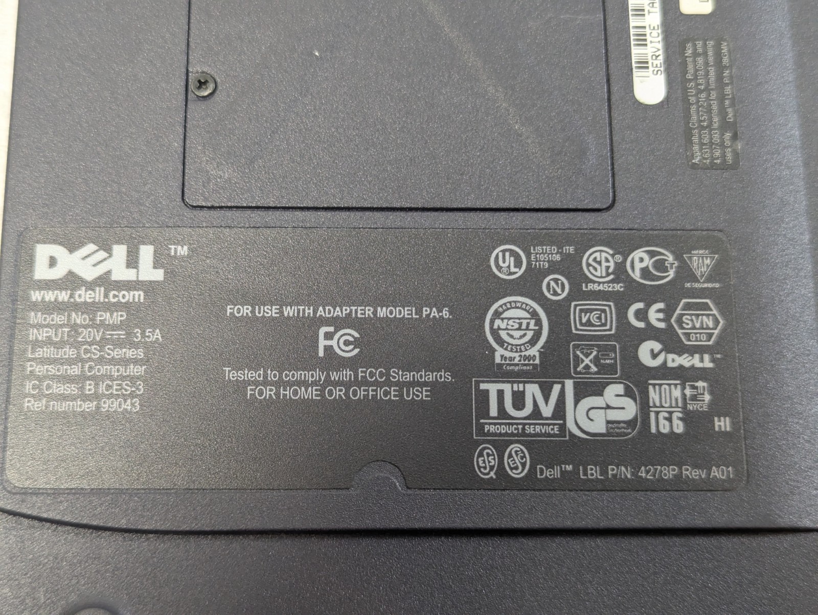 Vintage Dell Latitude CS Laptop Bundle PMP For Parts w/ Floppy CD-ROM Case