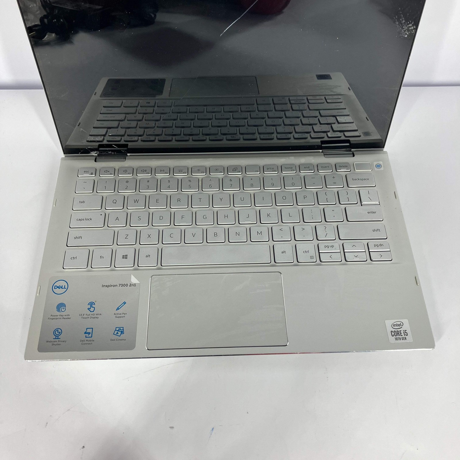 Broken Dell Inspiron 7300 13.3″ i5-10210U 1.6GHz 8GB RAM 512GB SSD Cracked Scree