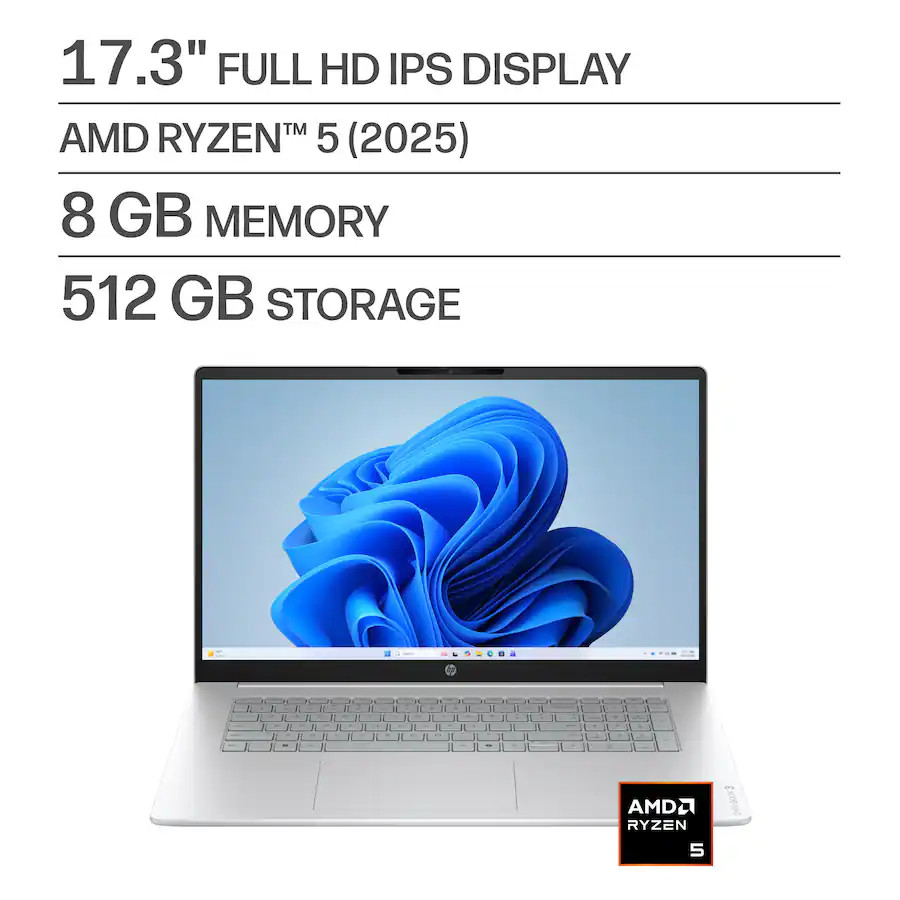 HP – OmniBook 3 – 17.3″ Full HD Laptop – AMD Ryzen 5 40 (2025) – 8GB Memory NEW