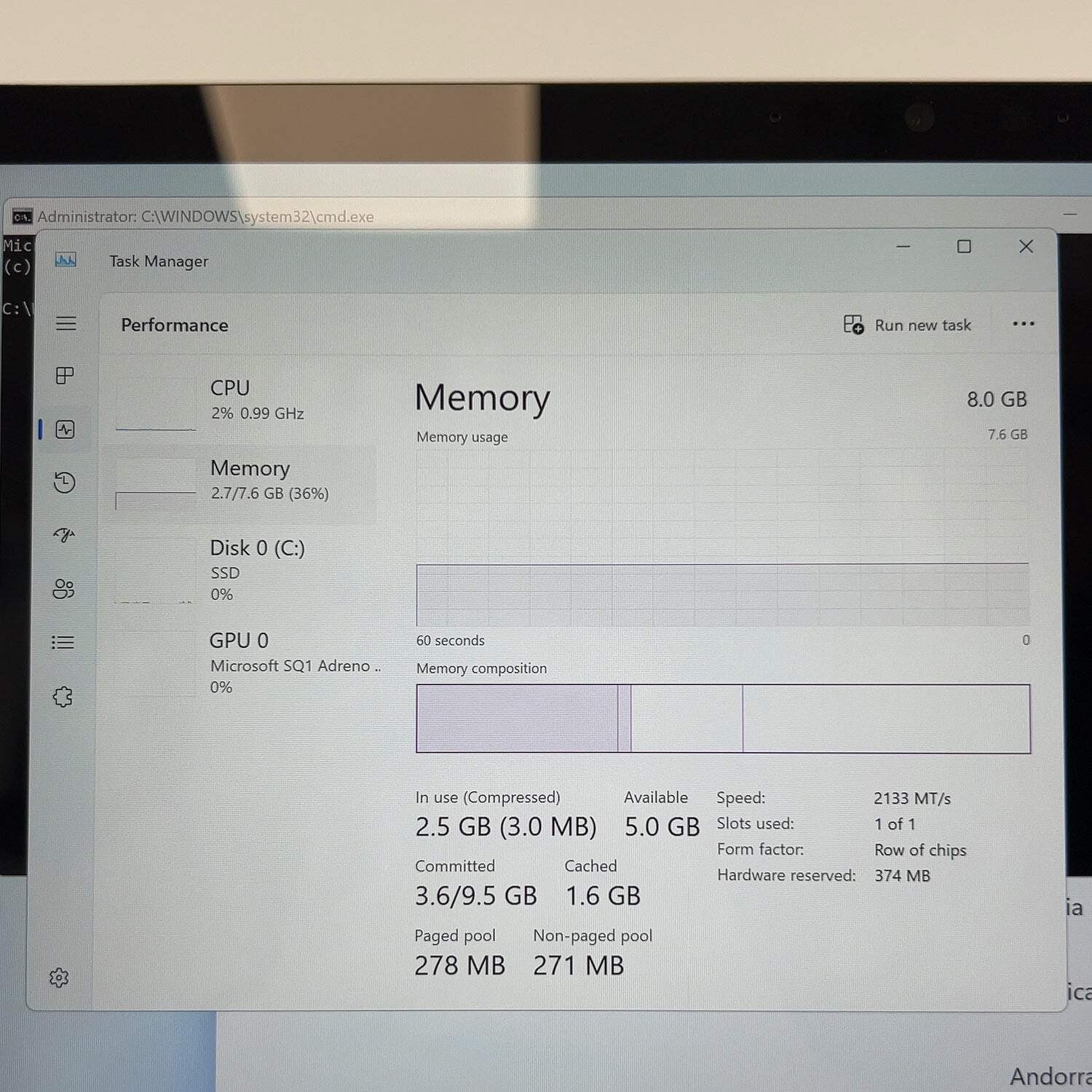 Microsoft Surface Pro X 2010 13″ SQ1 3.0GHz 8GB RAM 128GB SSD