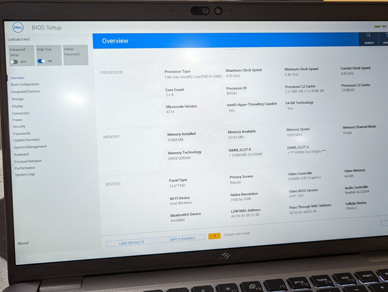 Dell Latitude 5440 14″ i5-1345U 16GB RAM 512GB SSD Grade D