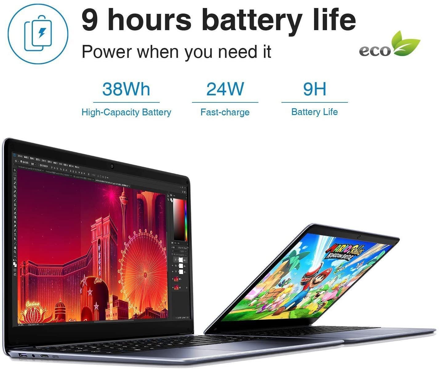 CHUWI HeroBook Pro 14.1″ Windows 11 Laptop Intel N4020 8/12/16GB RAM 256GB SSD