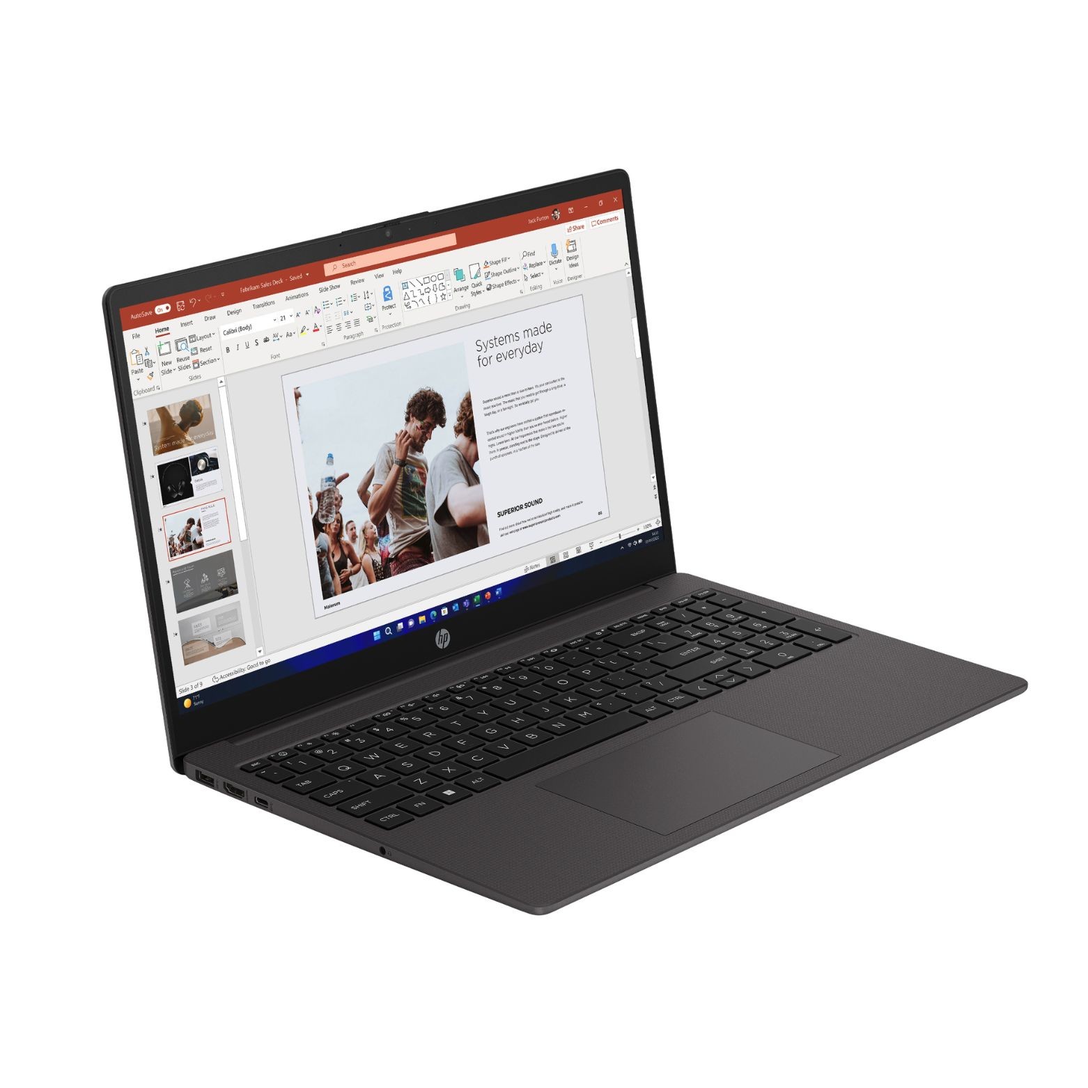 HP 255R 15.6″ FHD AMD Ryzen 7 7735U 2.7 GHz 16GB 512GB SSD FreeDos Laptop, Black