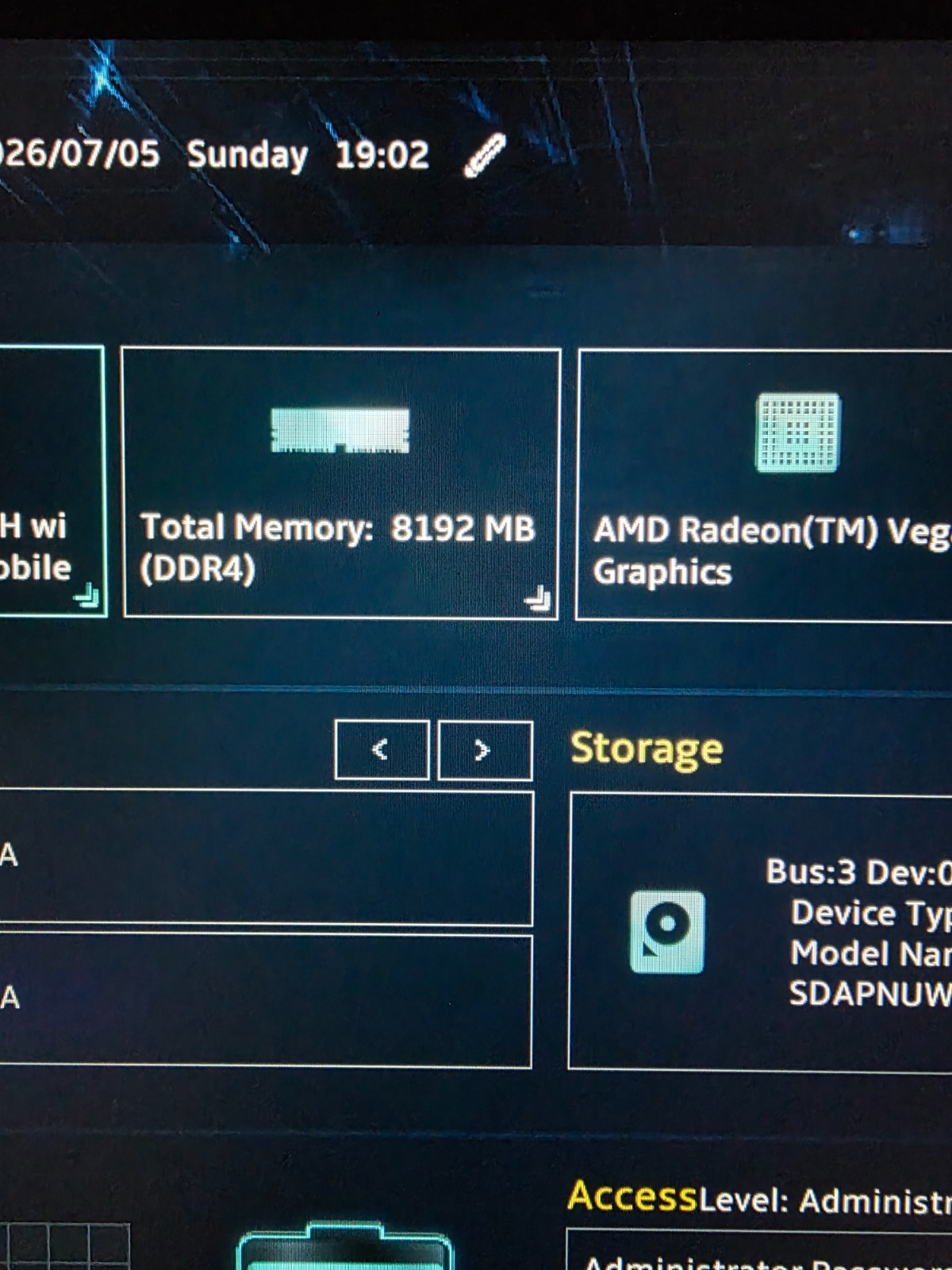 Used ASUS TUF Gaming Laptop FX505D, AMD R5 3550H, 256GB, SSD, 8GB DDR4,