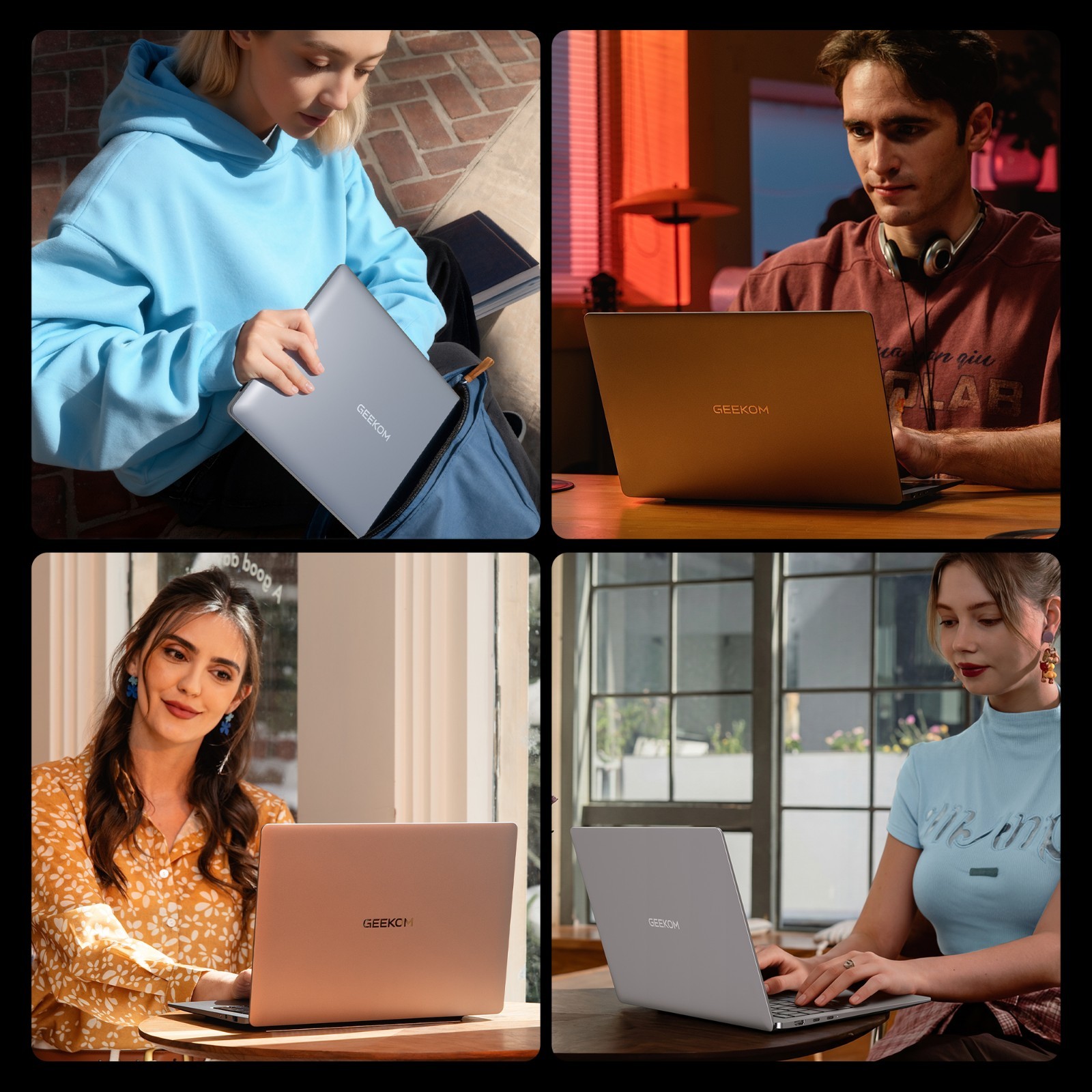 GEEKOM GeekBook X14 Pro Laptop, 2.2lbs Ultra Thin 14″ 2.8K OLED Laptop Computer