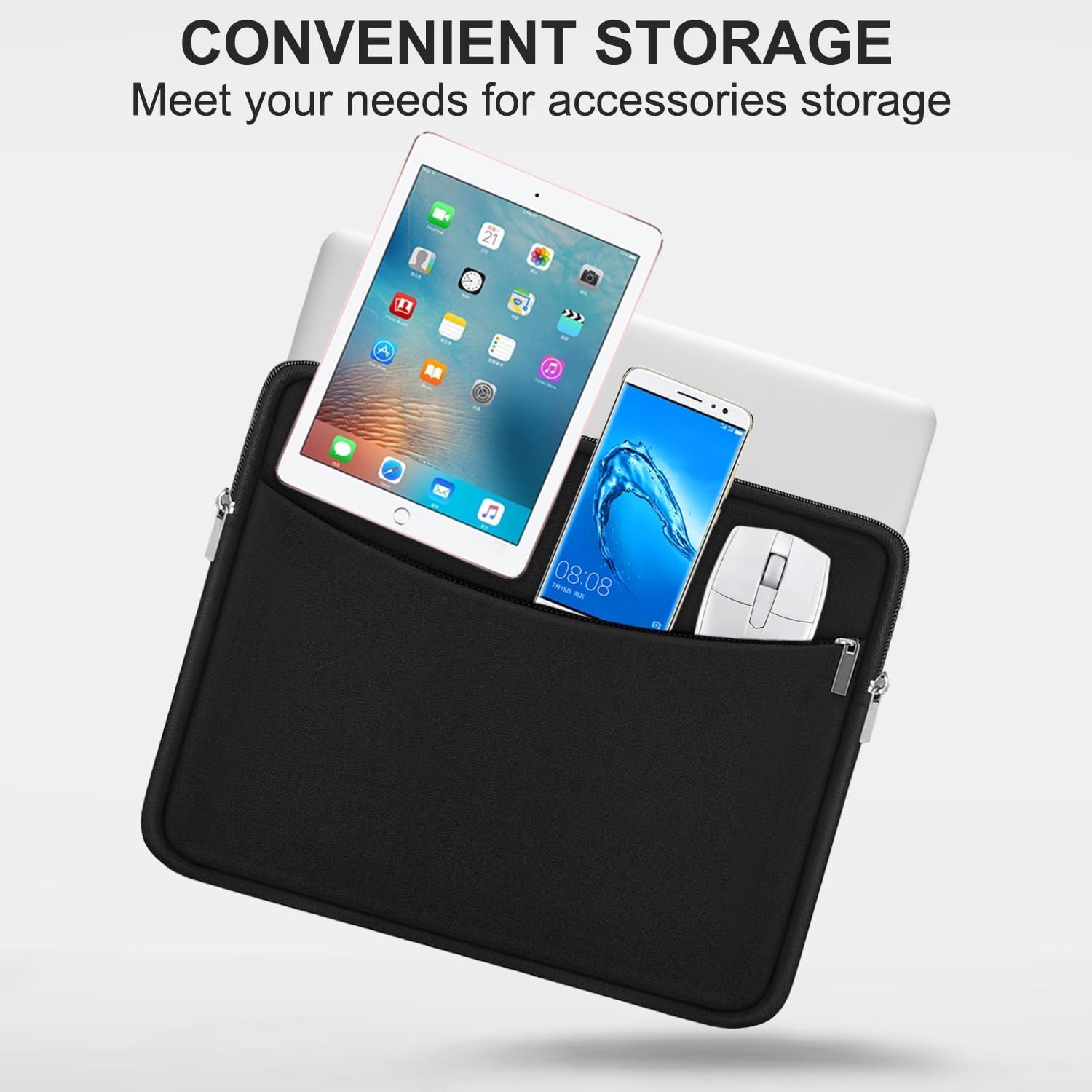 Protective 14″ Laptop Sleeve Case, Shockproof Briefcase Cover for MacBook & More