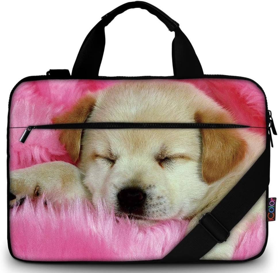 14.5 15 15.6 Inches Canvas Laptop Shoulder Bag Case, Messenger Bag Sleeve Pouch