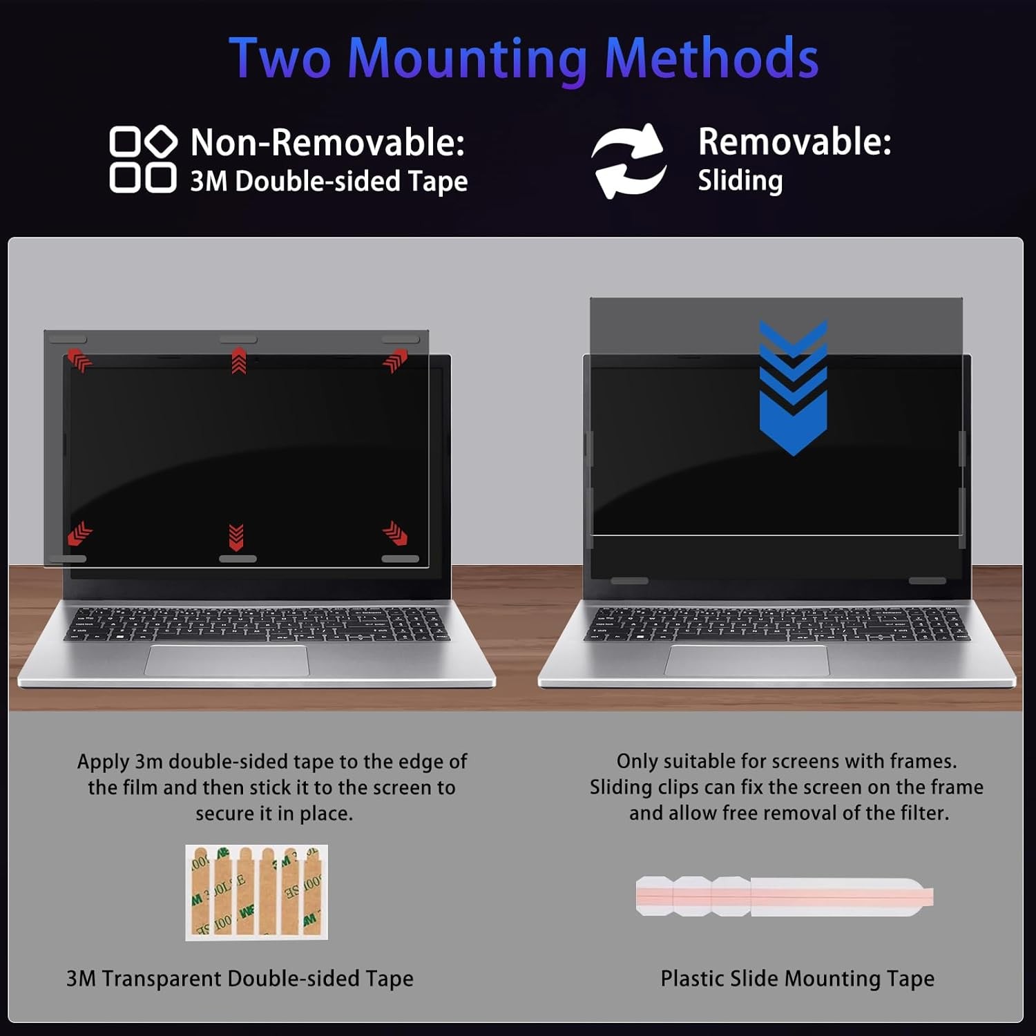 16″ Privacy Screen Computer for 16:10 Aspect Ratio, Anti-Peeping/Anti-Glare