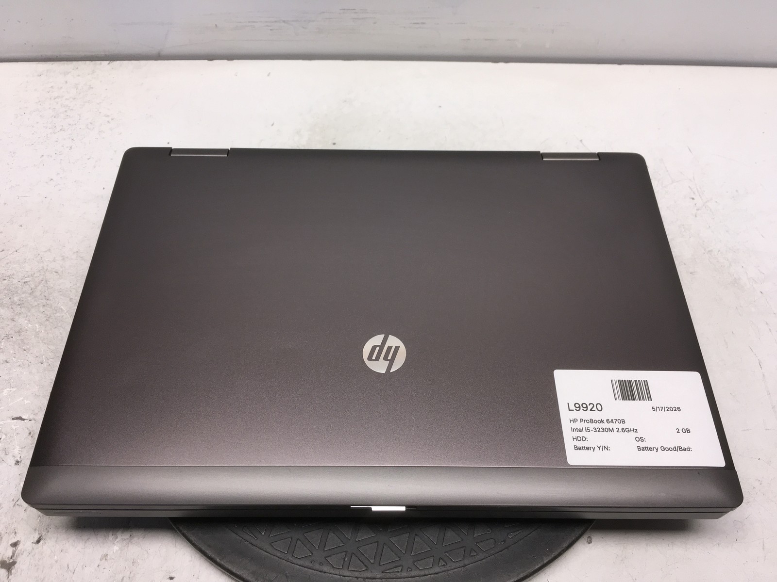 HP ProBook 6470B Intel i5-3230M 2.6GHz 2 GB NO HDD No Batt