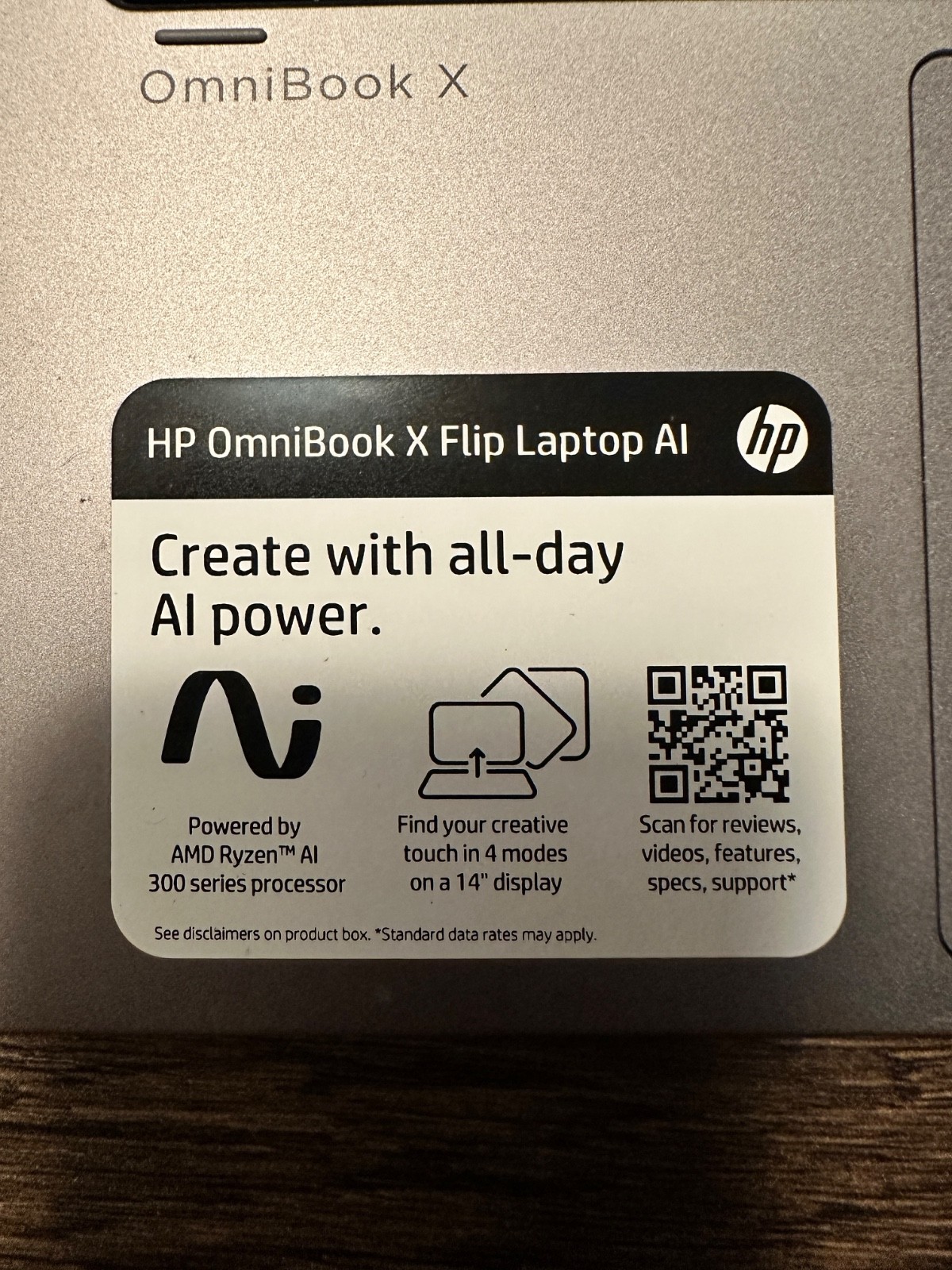 HP 14″ OmniBook X Flip 2-in-1 Copilot PC AMD Ryzen AI 7, 24GB RAM, 1TB SSD