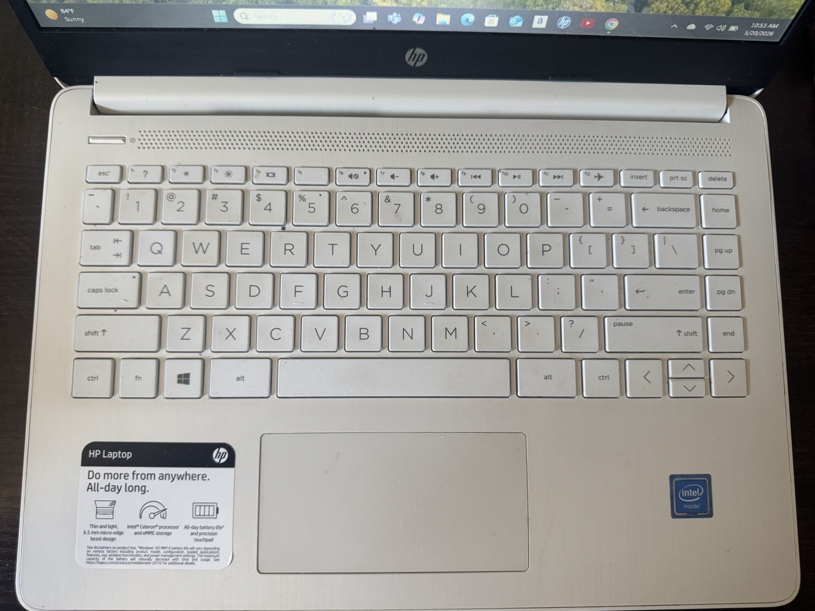 HP Laptop 14-dq0xxx Intel Celeron N4020 14″ White Windows 11 Home Notebook