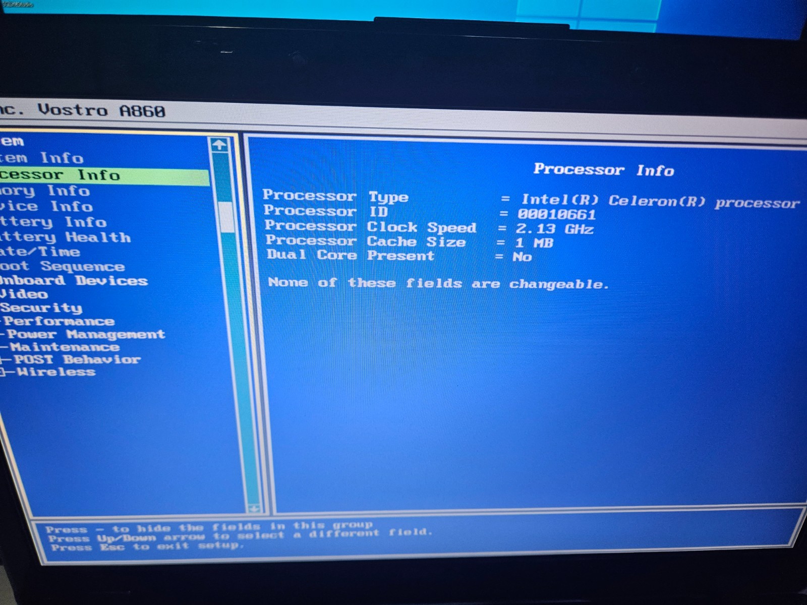 Dell Vostro A860 15.6″ Intel Celeron 2.13GHz 4GB RAM 160GB HDD w/ AC Win10