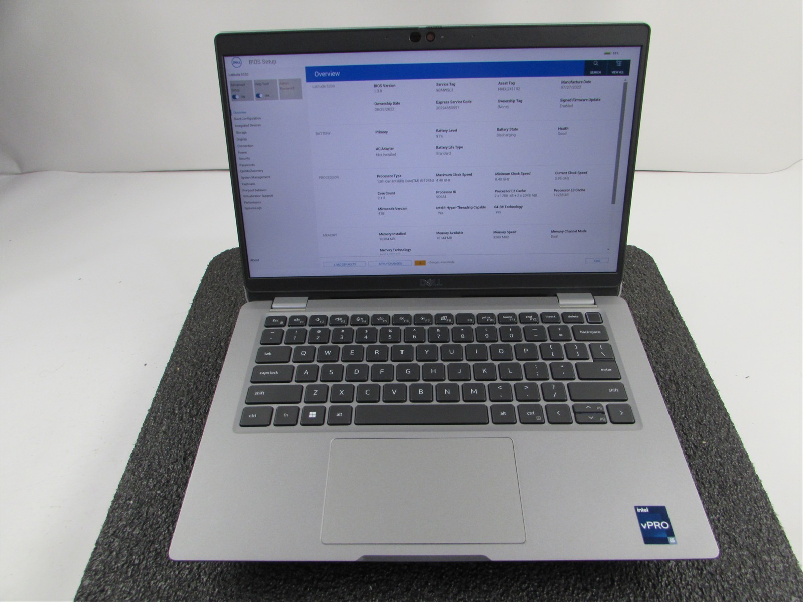 DELL LATITUDE 5330 FHD TOUCHSCREEN I5-1245U 10 CORE 512GB SSD 16GB RAM NO O.S