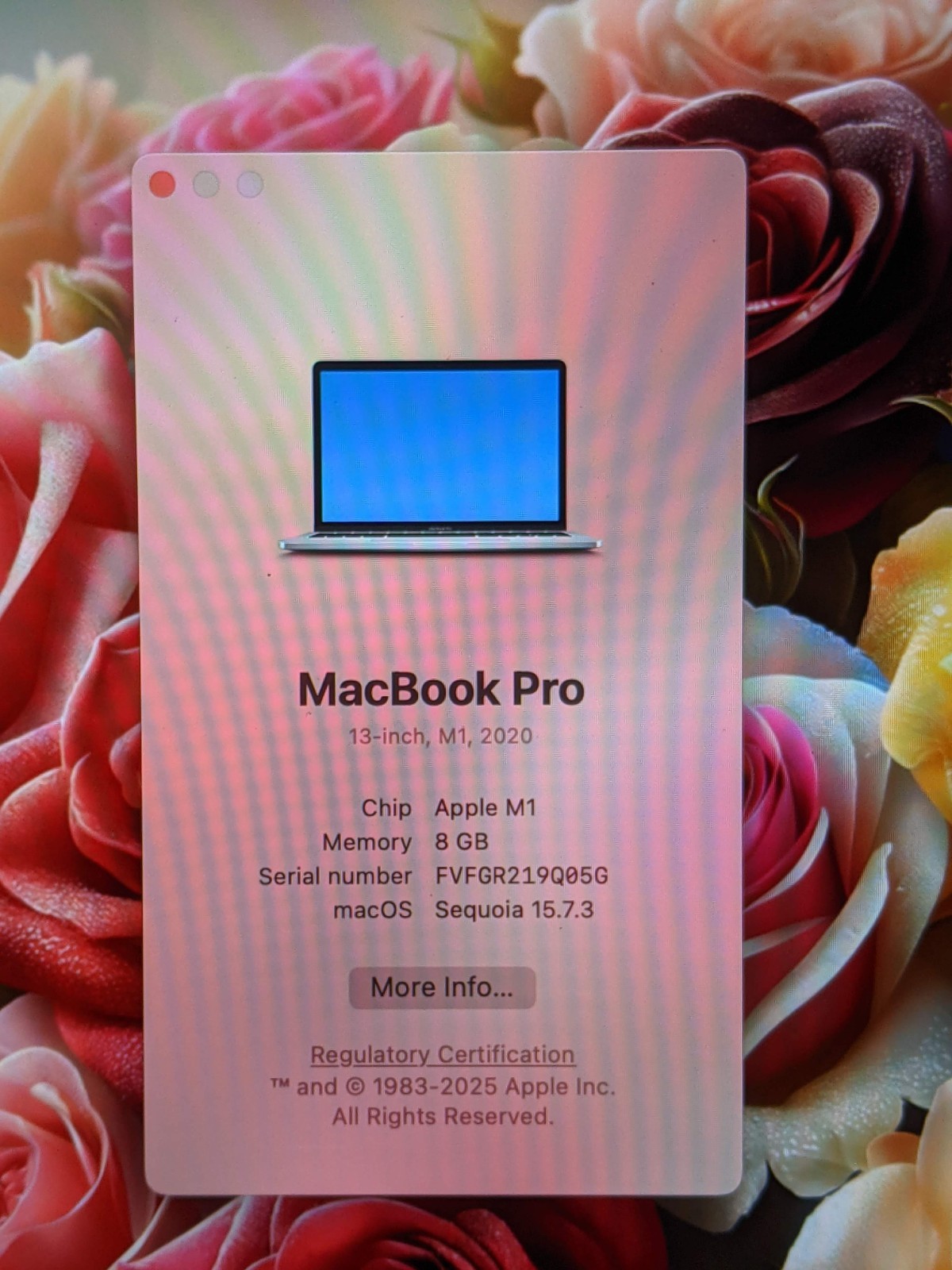 Apple MacBook Pro (2020) A2338 MYDA2LL/A 13.3″ M1 8CPU/8GPU 3.2GHz 8GB 256GB +PA